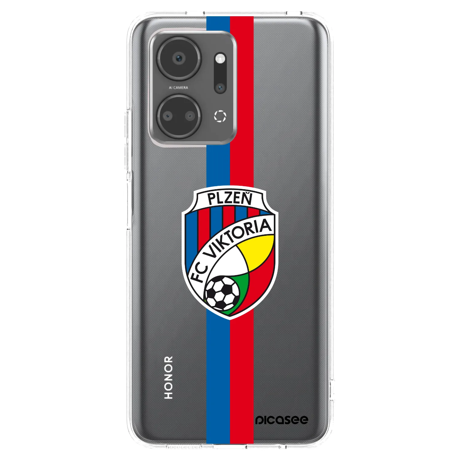 Picasee silikonový průhledný obal pro Honor X7a - FC Viktoria Plzeň H