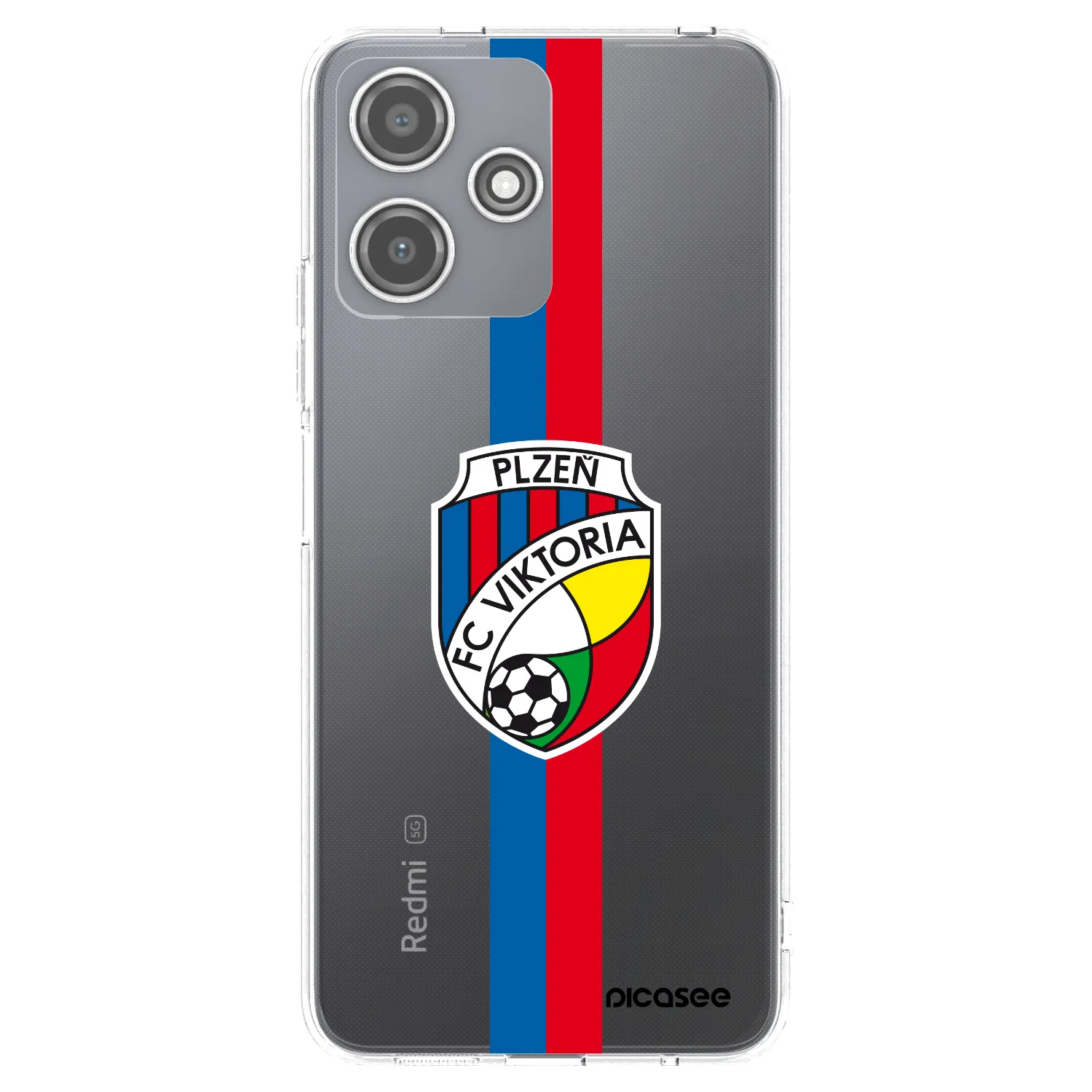Picasee silikonový průhledný obal pro Xiaomi Redmi 12 5G - FC Viktoria Plzeň H