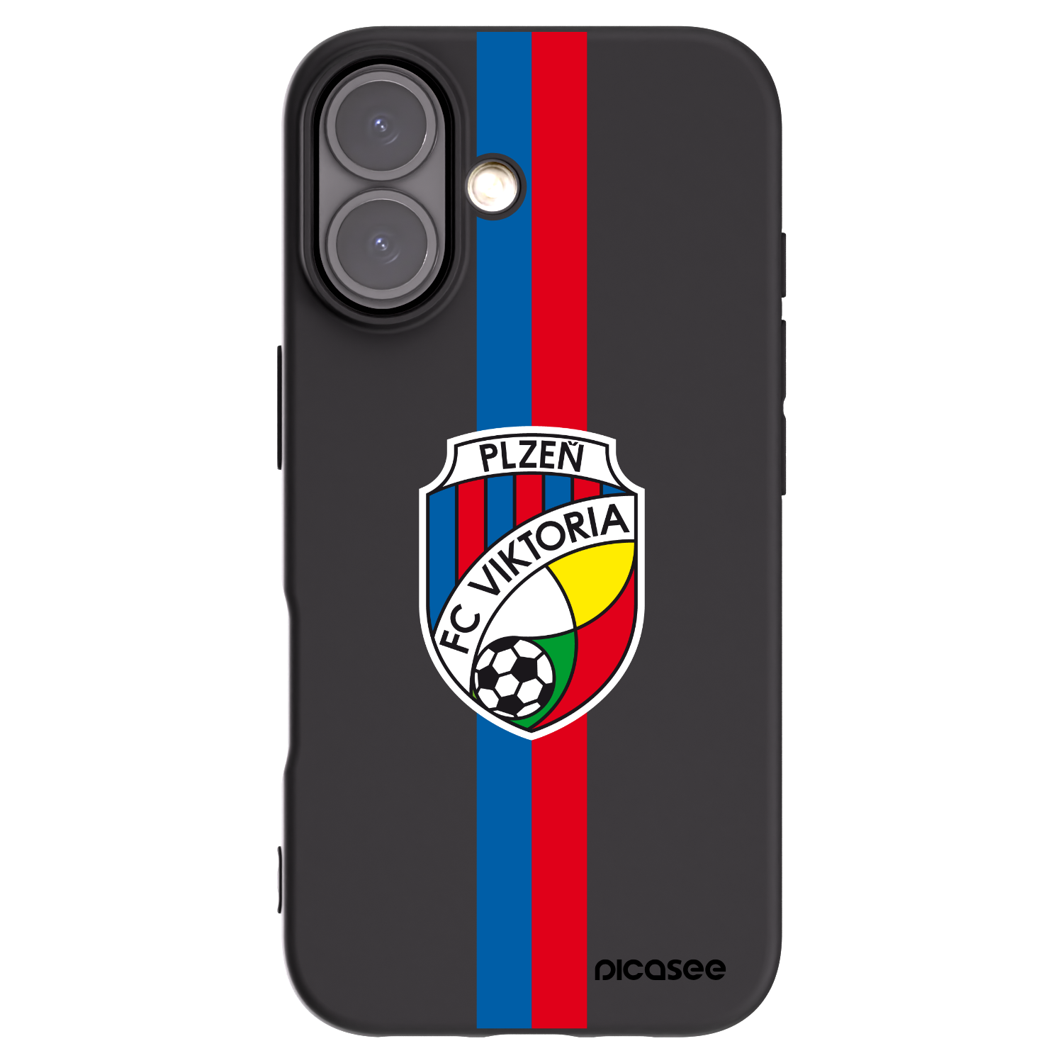 Picasee silikonový černý obal pro Apple iPhone 16 - FC Viktoria Plzeň H