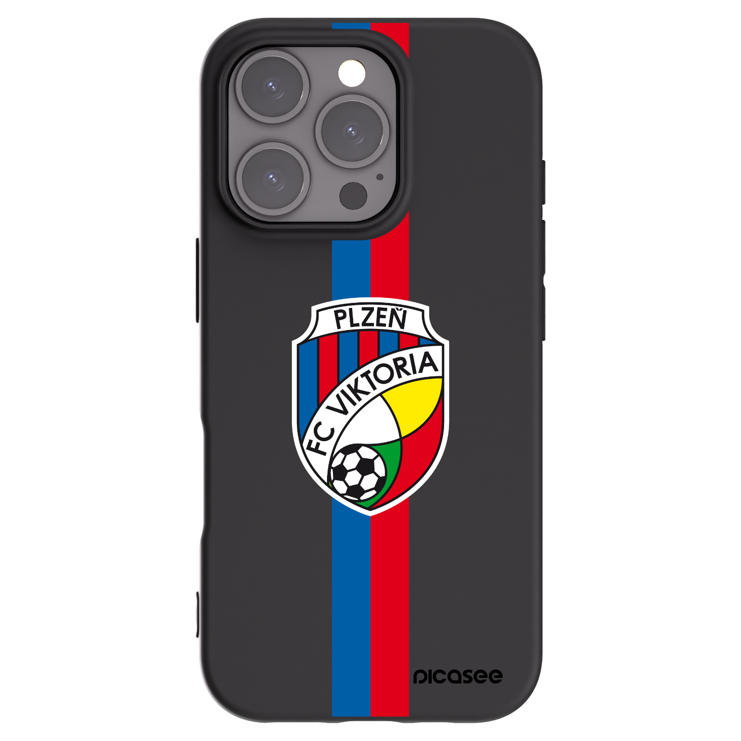 Picasee silikonový černý obal pro Apple iPhone 16 Pro - FC Viktoria Plzeň H