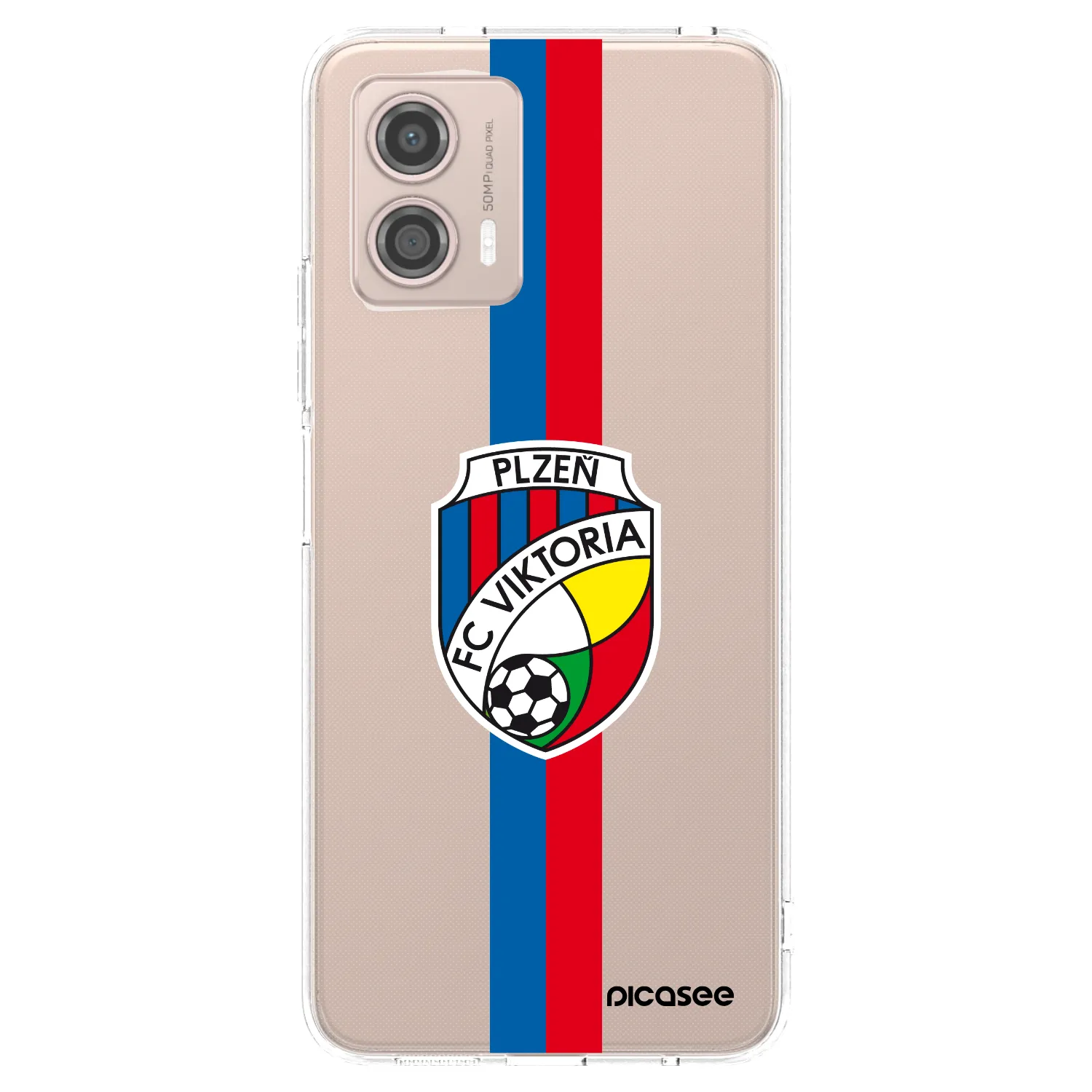Picasee silikonový průhledný obal pro Motorola Moto G53 5G - FC Viktoria Plzeň H