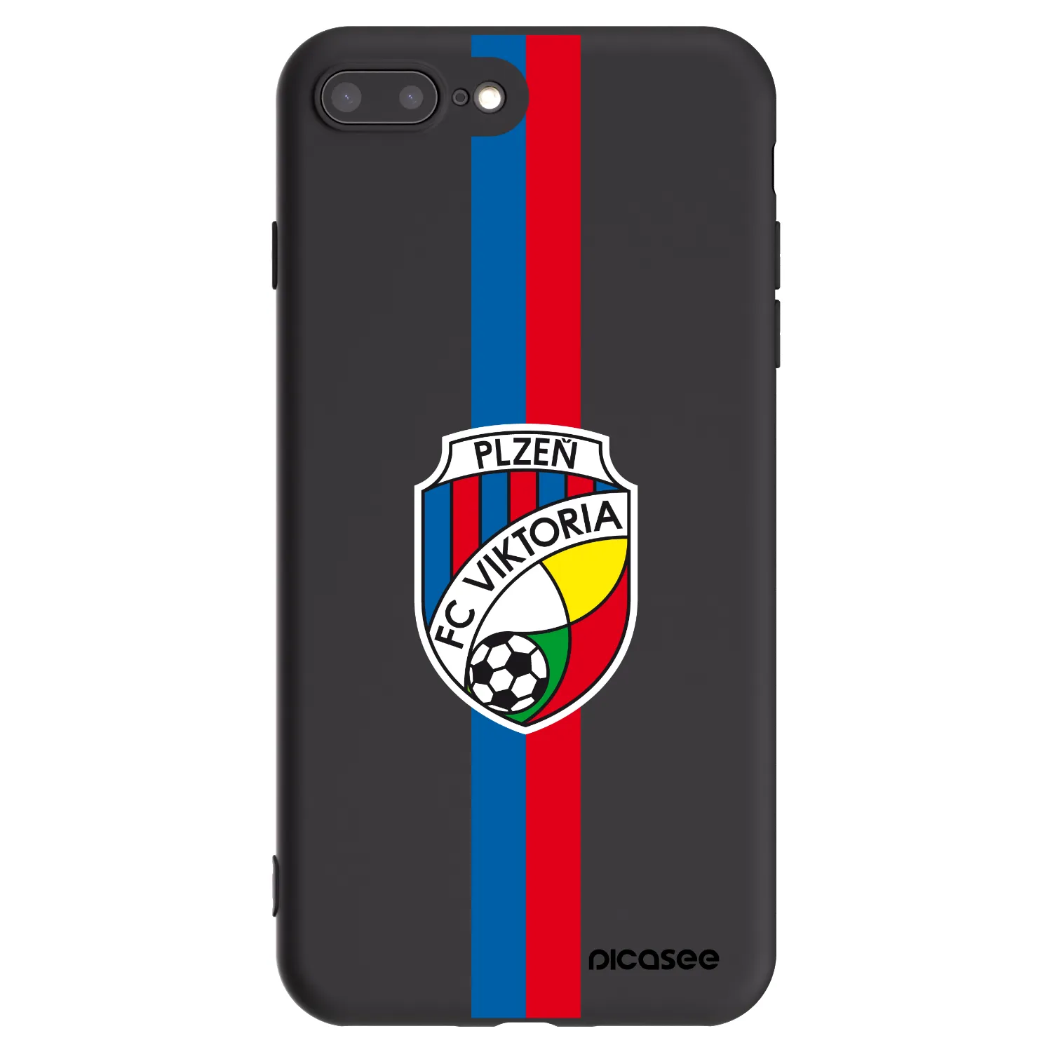 Picasee silikonový černý obal pro Apple iPhone 7 Plus - FC Viktoria Plzeň H