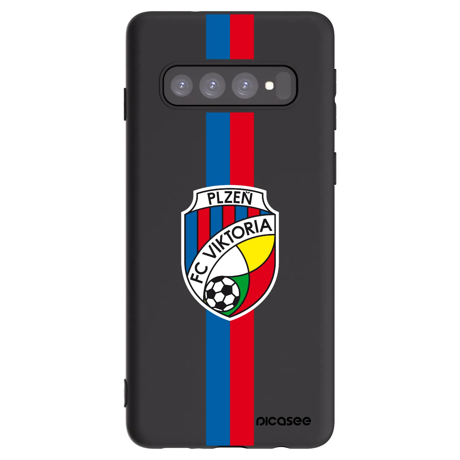 Picasee silikonový černý obal pro Samsung Galaxy S10 G973 - FC Viktoria Plzeň H