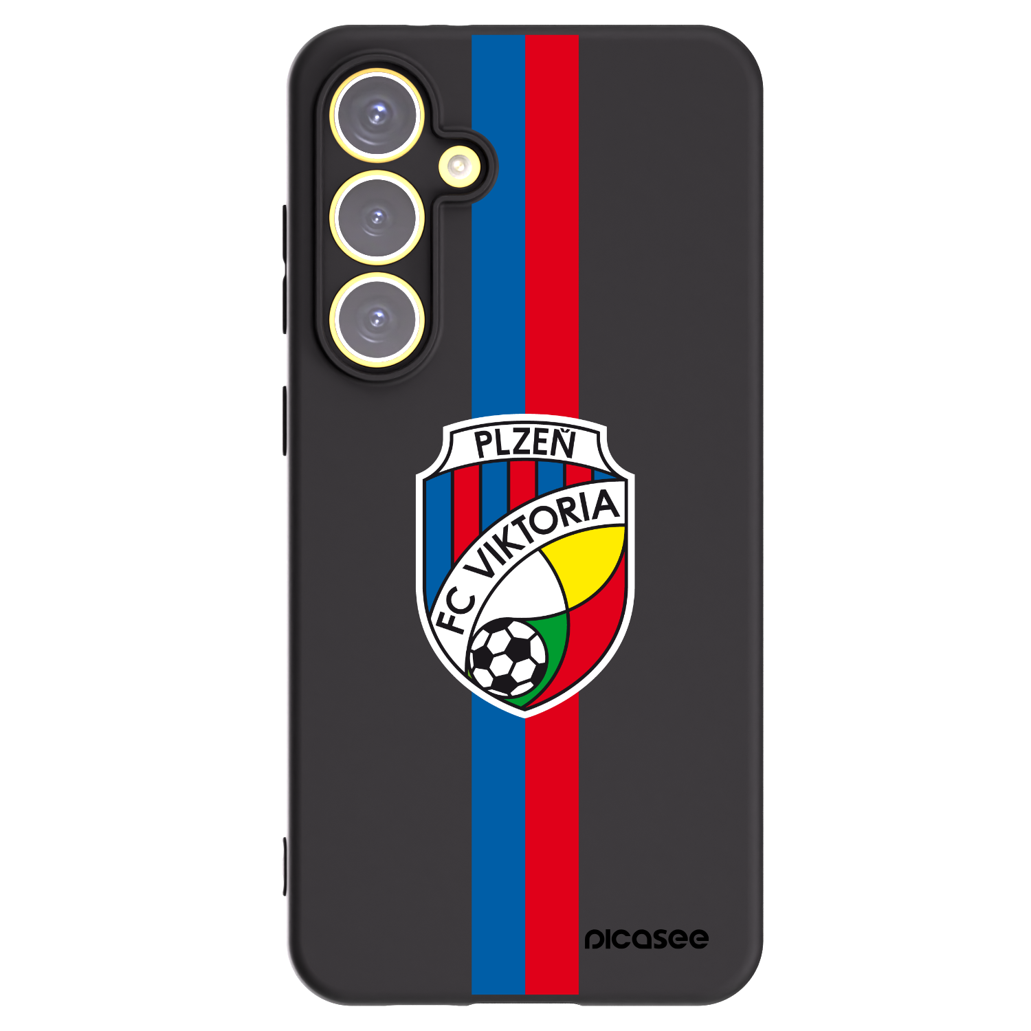 Picasee silikonový černý obal pro Samsung Galaxy S24 FE S721B - FC Viktoria Plzeň H
