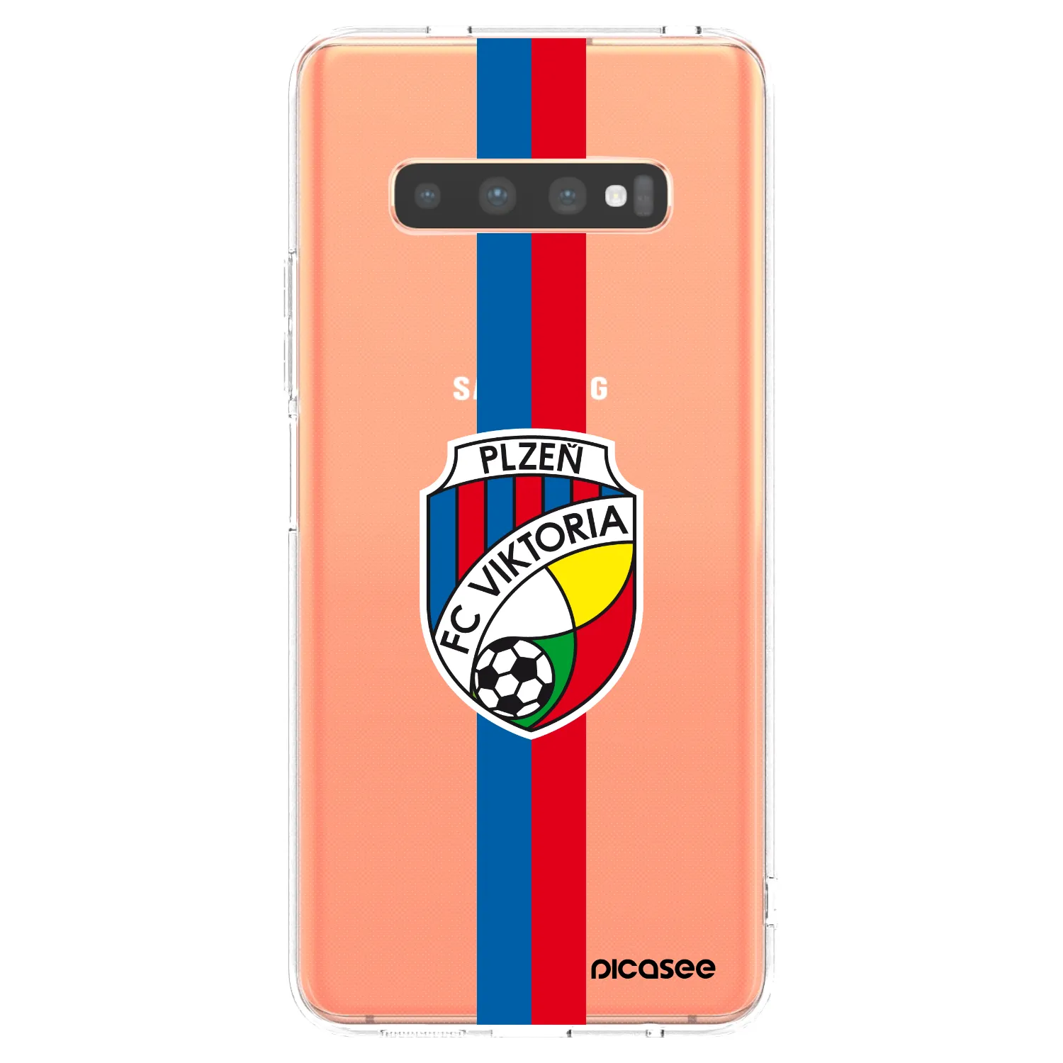 Picasee silikonový průhledný obal pro Samsung Galaxy S10 Plus G975 - FC Viktoria Plzeň H