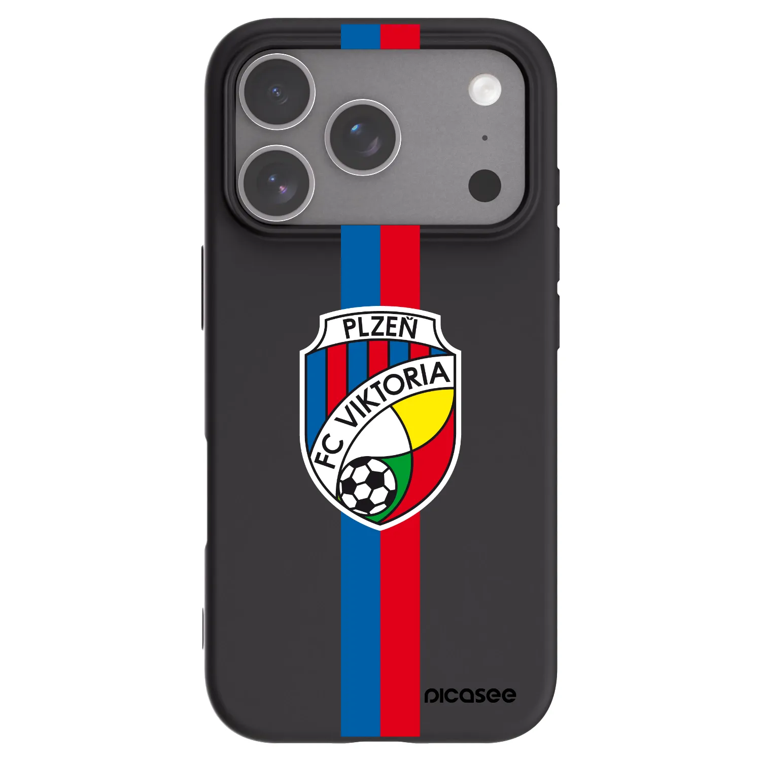 Picasee silikonový černý obal pro Apple iPhone 18 Pro - FC Viktoria Plzeň H