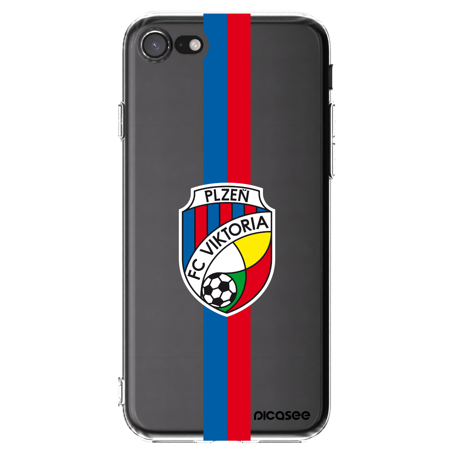 Picasee silikonový průhledný obal pro Apple iPhone 8 - FC Viktoria Plzeň H