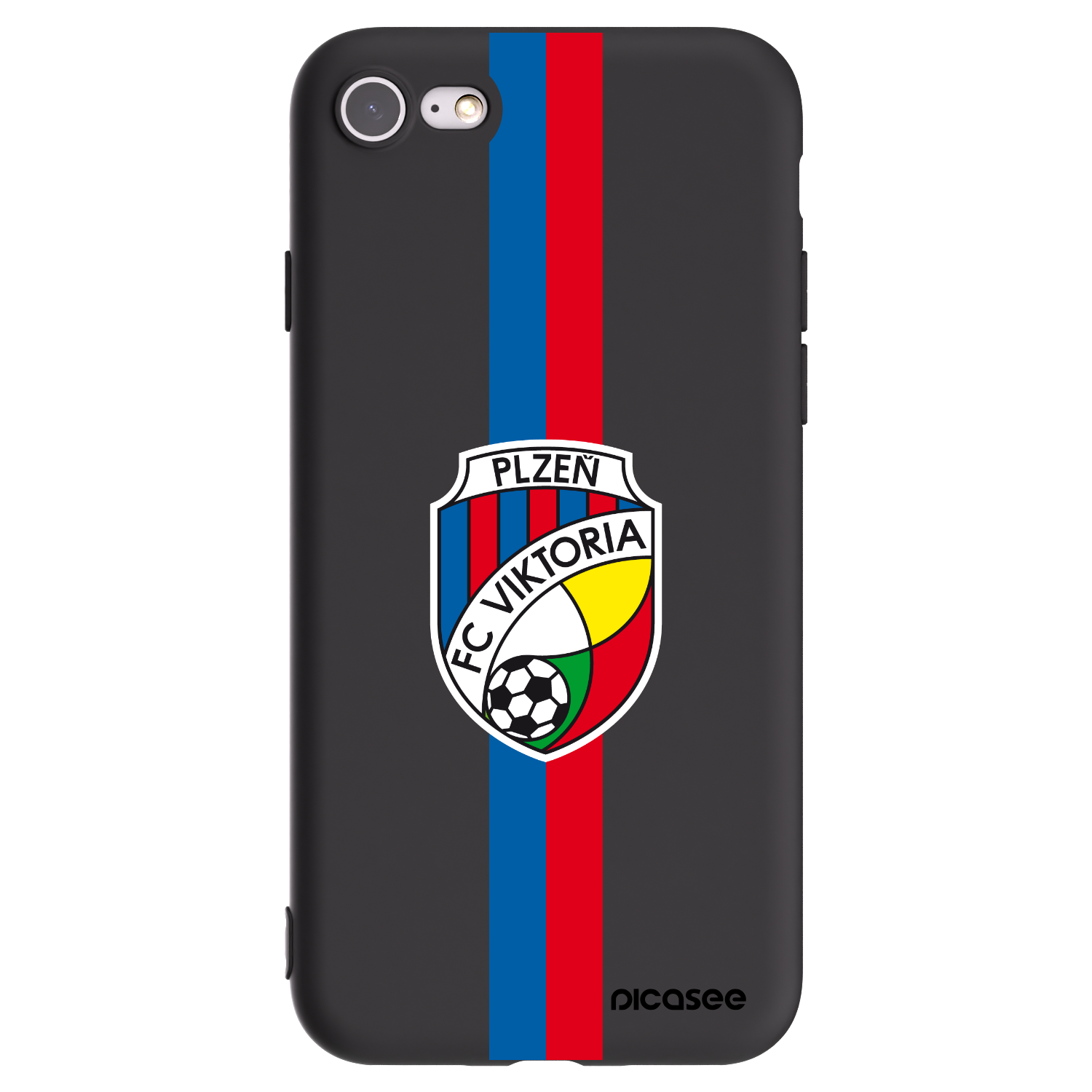 Picasee silikonový černý obal pro Apple iPhone SE 2020 - FC Viktoria Plzeň H