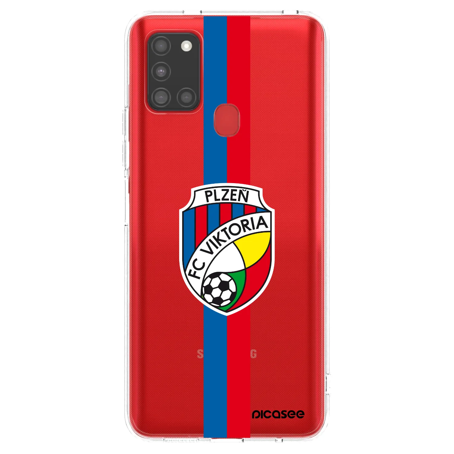 Picasee silikonový průhledný obal pro Samsung Galaxy A21s - FC Viktoria Plzeň H