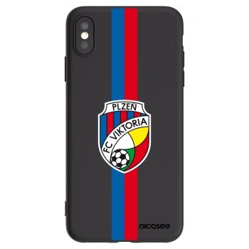 Picasee silikonový černý obal pro Apple iPhone XS Max - FC Viktoria Plzeň H