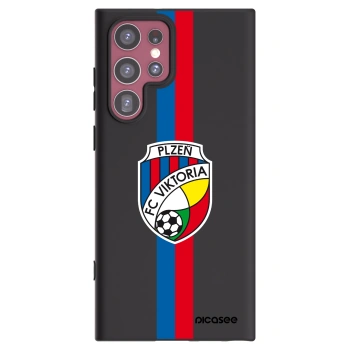 Picasee silikonový černý obal pro Samsung Galaxy S22 Ultra 5G - FC Viktoria Plzeň H