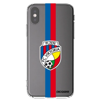 Picasee silikonový průhledný obal pro Apple iPhone X/XS - FC Viktoria Plzeň H