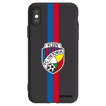 Picasee silikonový černý obal pro Apple iPhone X/XS - FC Viktoria Plzeň H