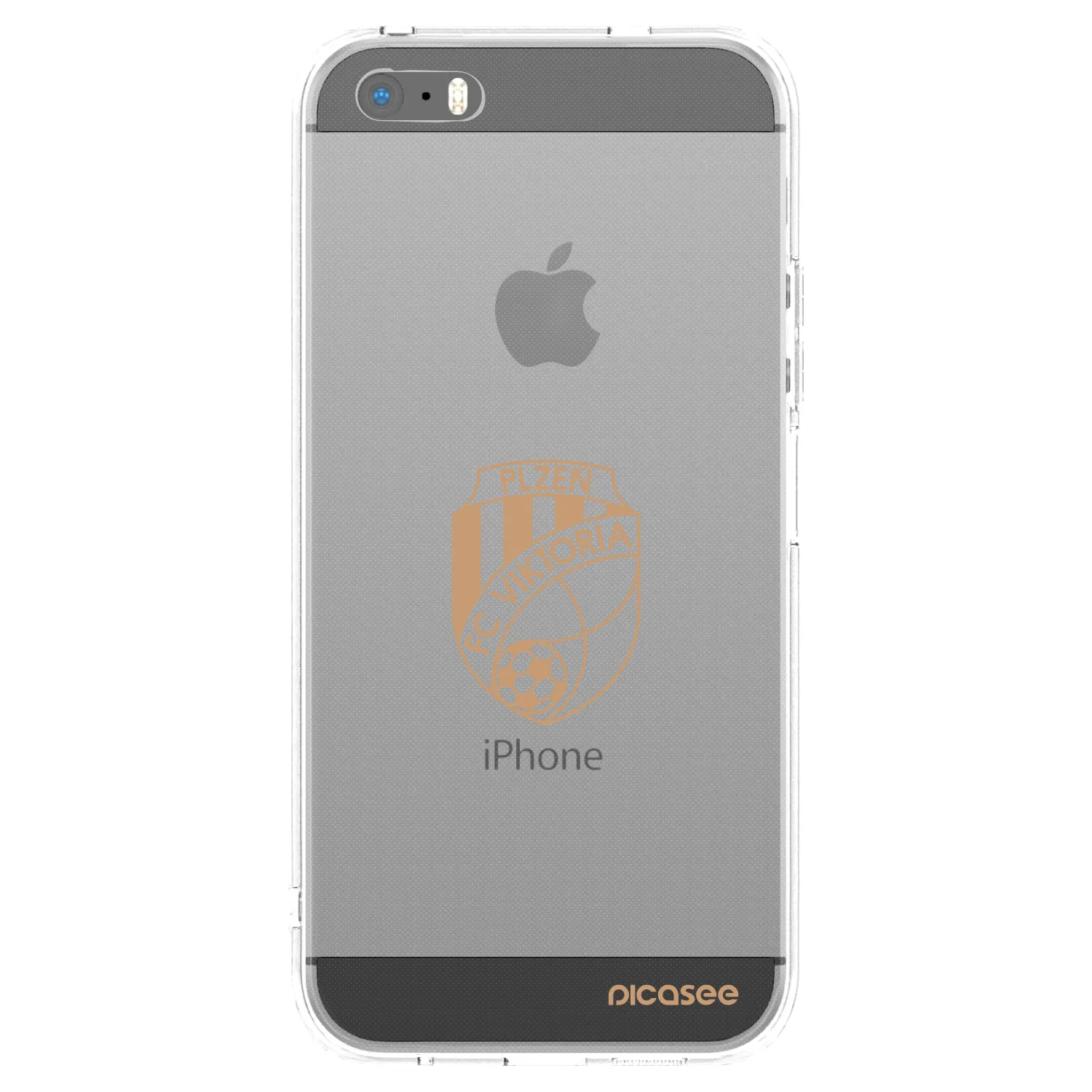 Picasee silikonový průhledný obal pro Apple iPhone 5/5S/SE - FC Viktoria Plzeň I