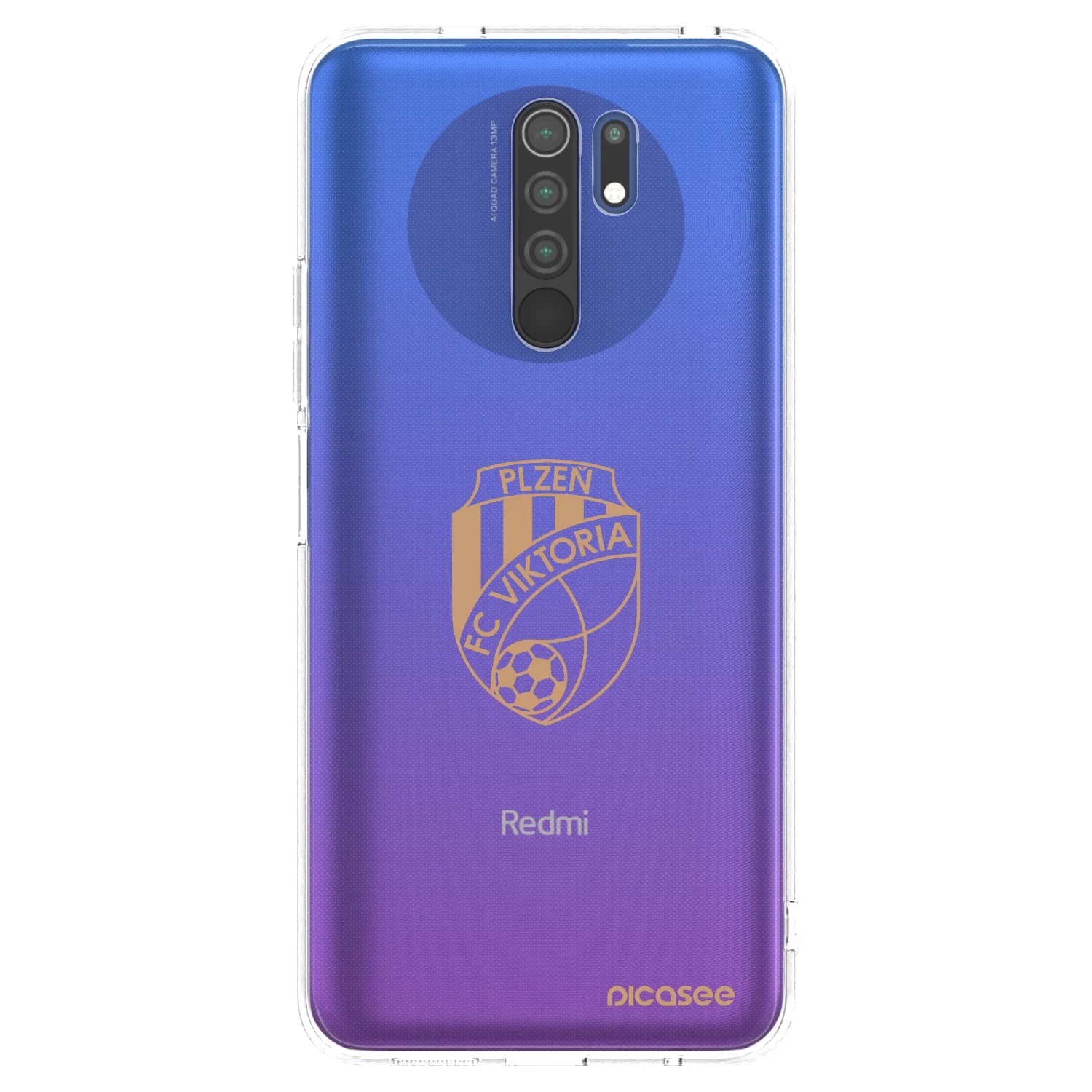 Picasee silikonový průhledný obal pro Xiaomi Redmi 9 - FC Viktoria Plzeň I