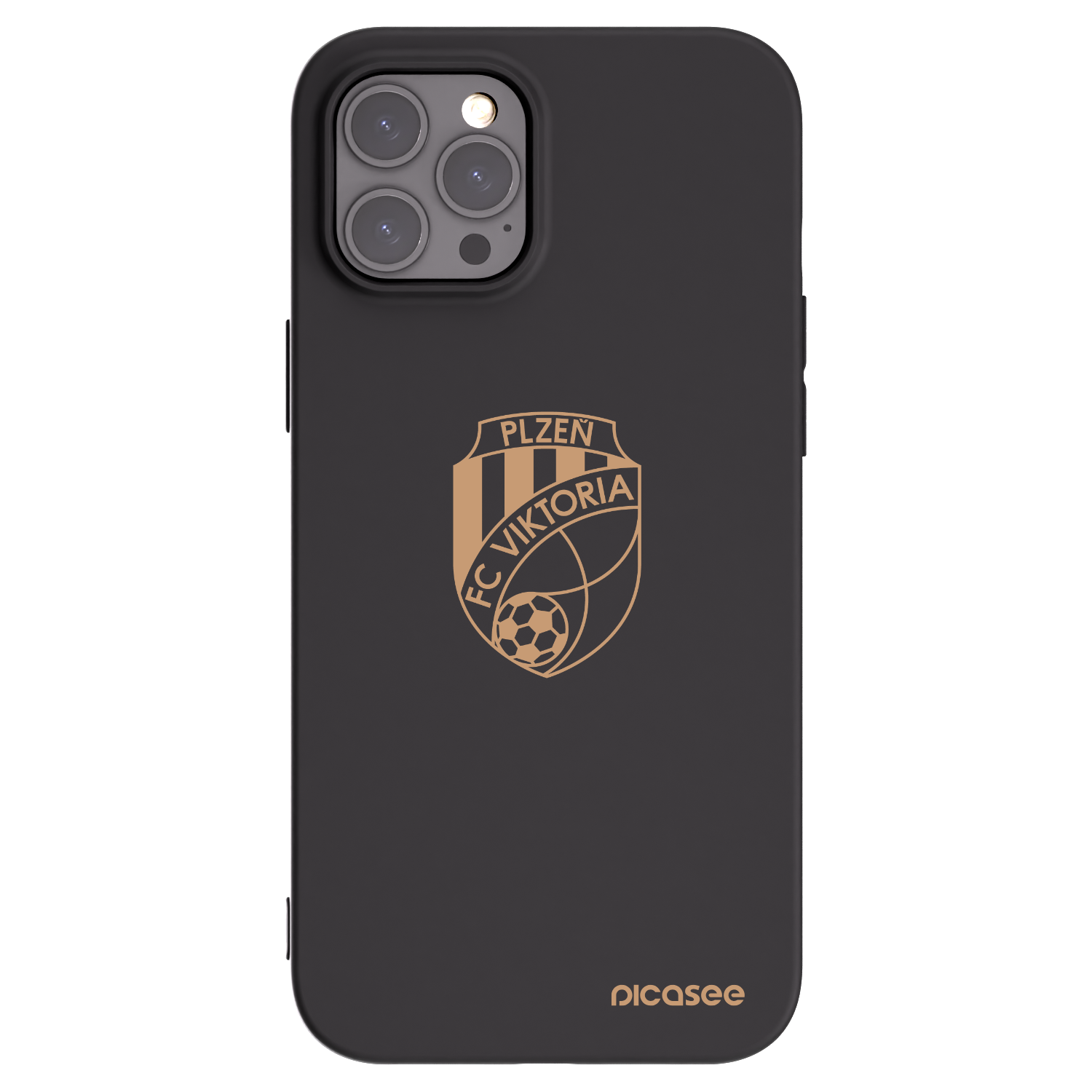 Picasee silikonový černý obal pro Apple iPhone 12 Pro Max - FC Viktoria Plzeň I