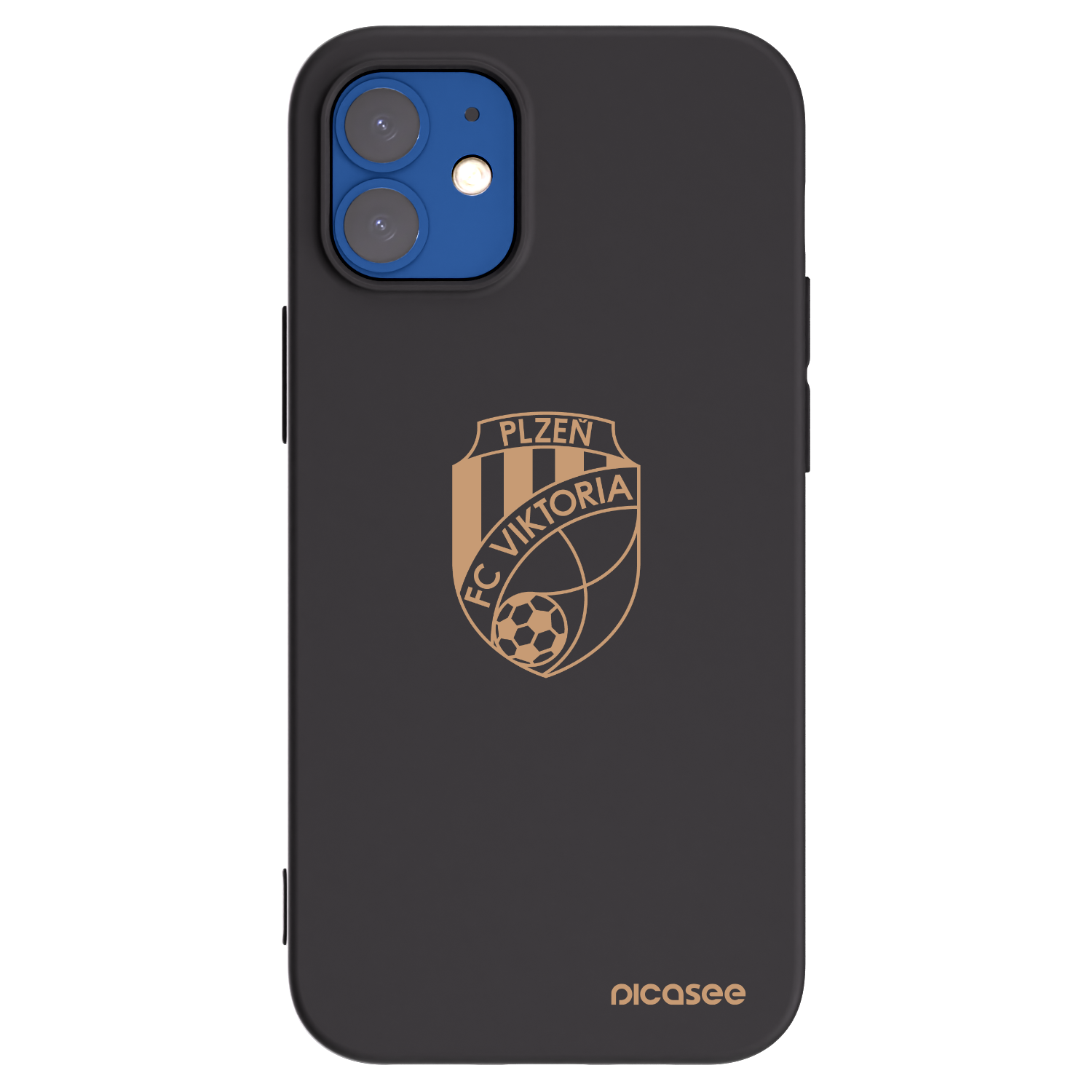 Picasee silikonový černý obal pro Apple iPhone 12 mini - FC Viktoria Plzeň I