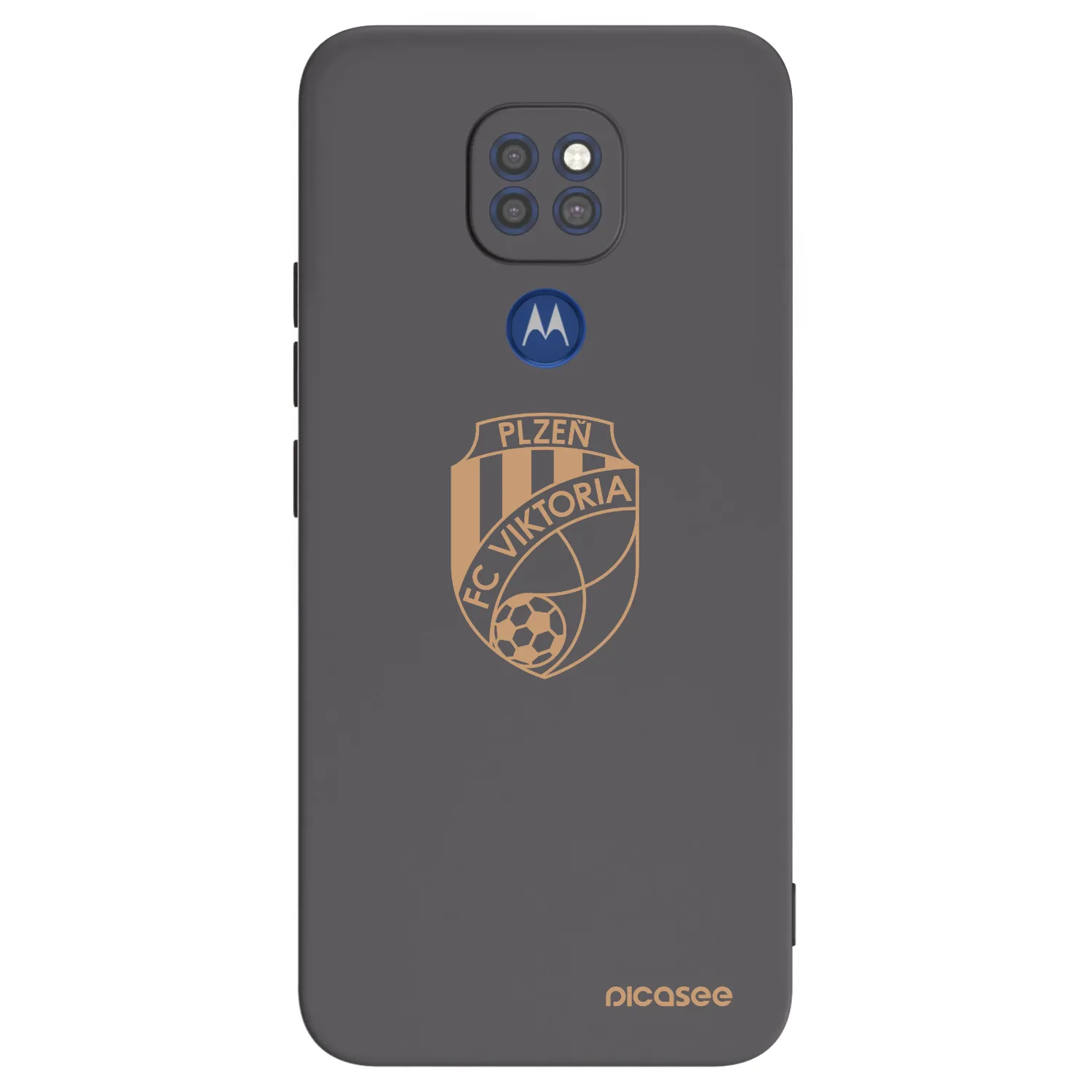 Picasee silikonový černý obal pro Motorola Moto G9 Play - FC Viktoria Plzeň I