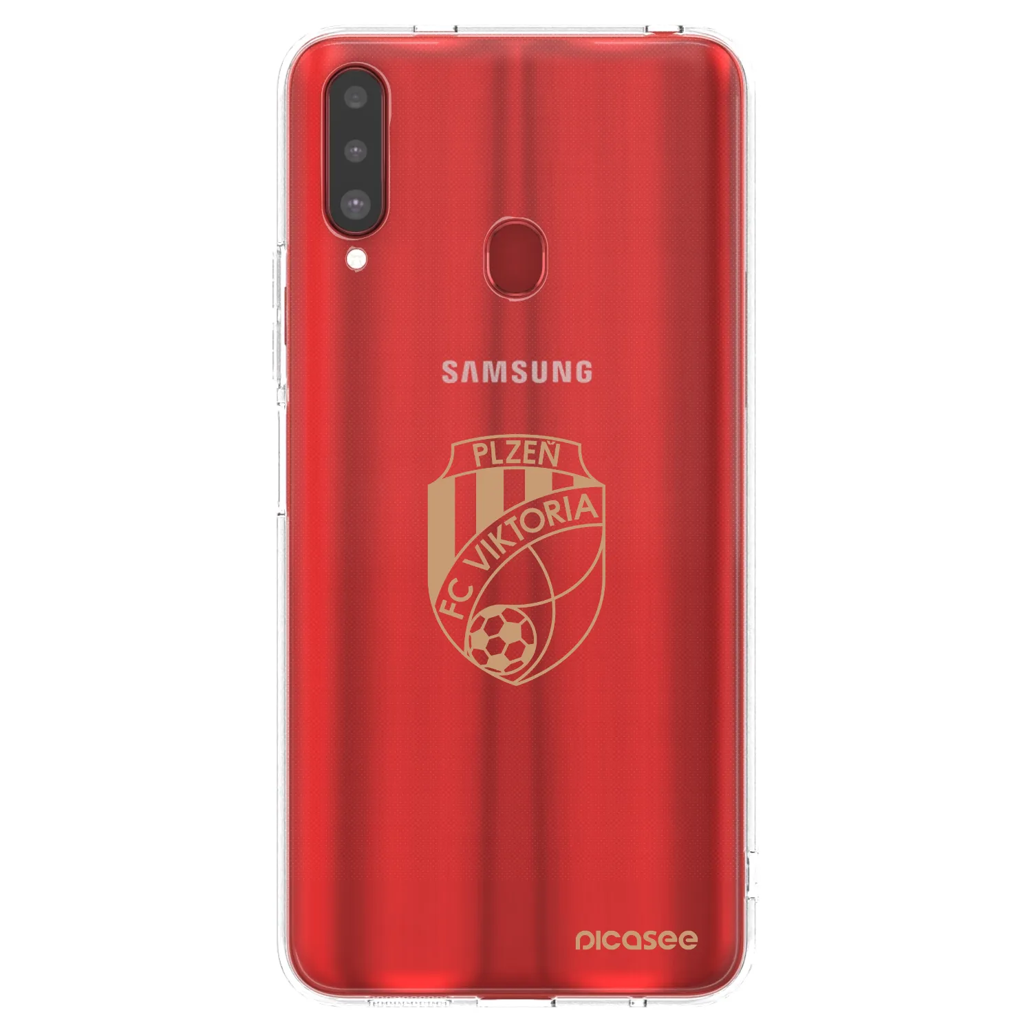 Picasee silikonový průhledný obal pro Samsung Galaxy A20s - FC Viktoria Plzeň I