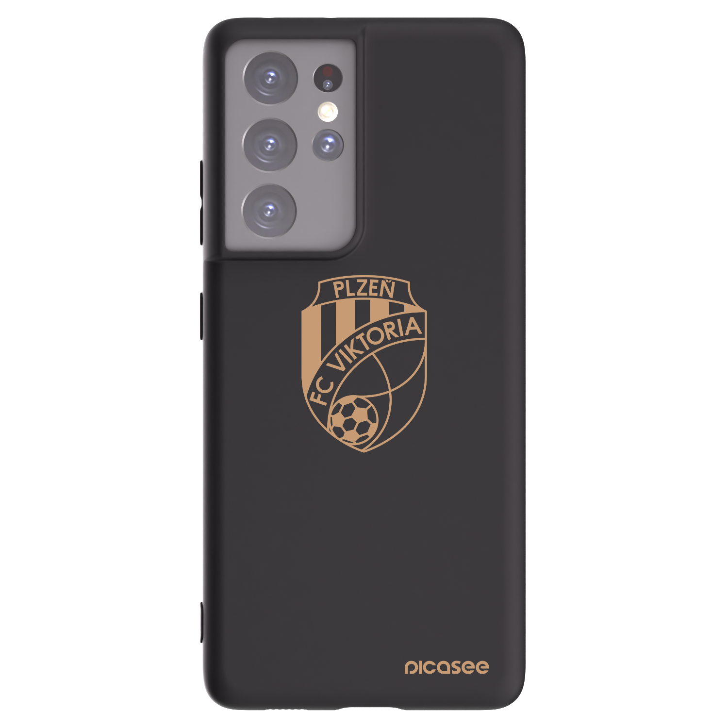 Picasee silikonový černý obal pro Samsung Galaxy S21 Ultra 5G G998B - FC Viktoria Plzeň I