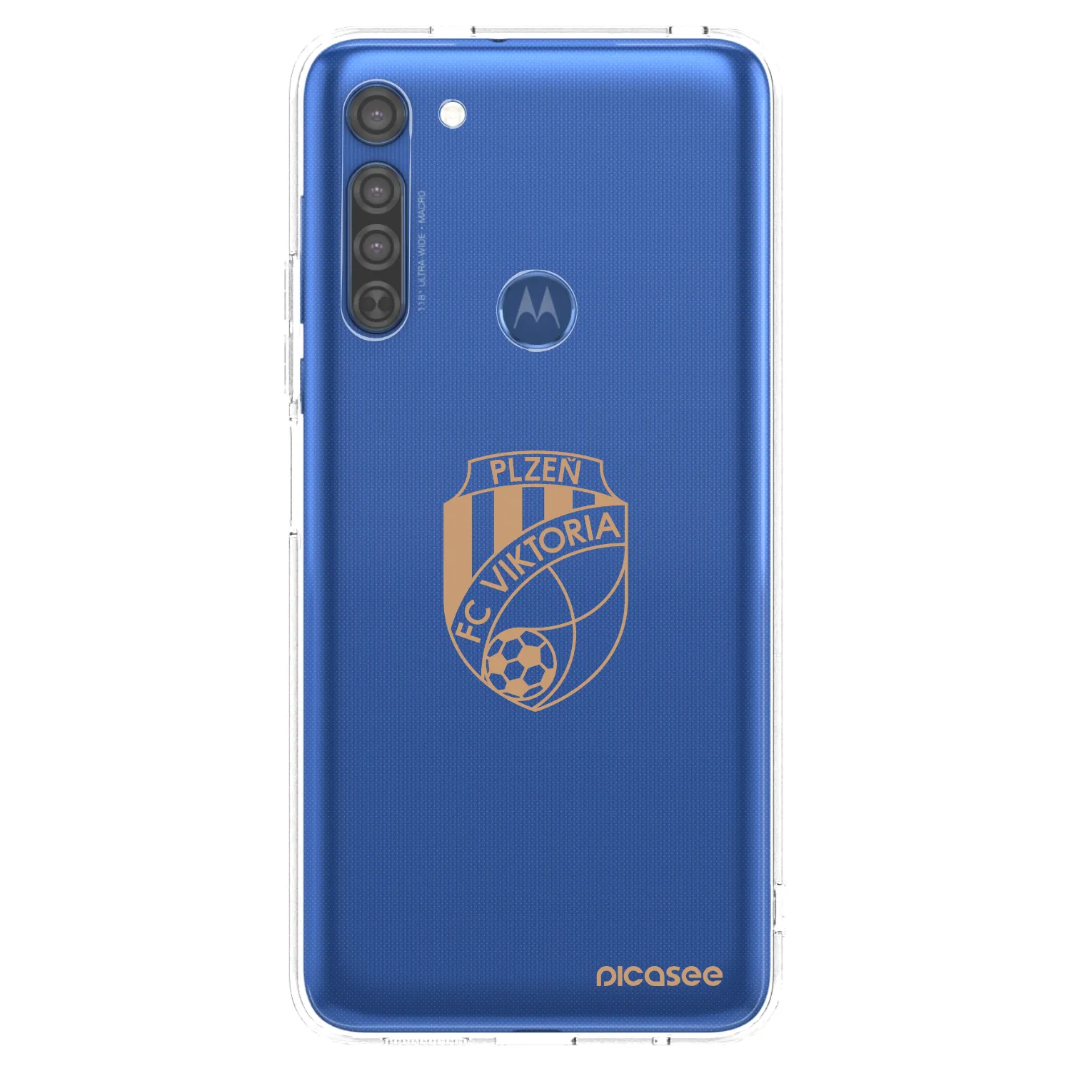 Picasee silikonový průhledný obal pro Motorola Moto G8 - FC Viktoria Plzeň I