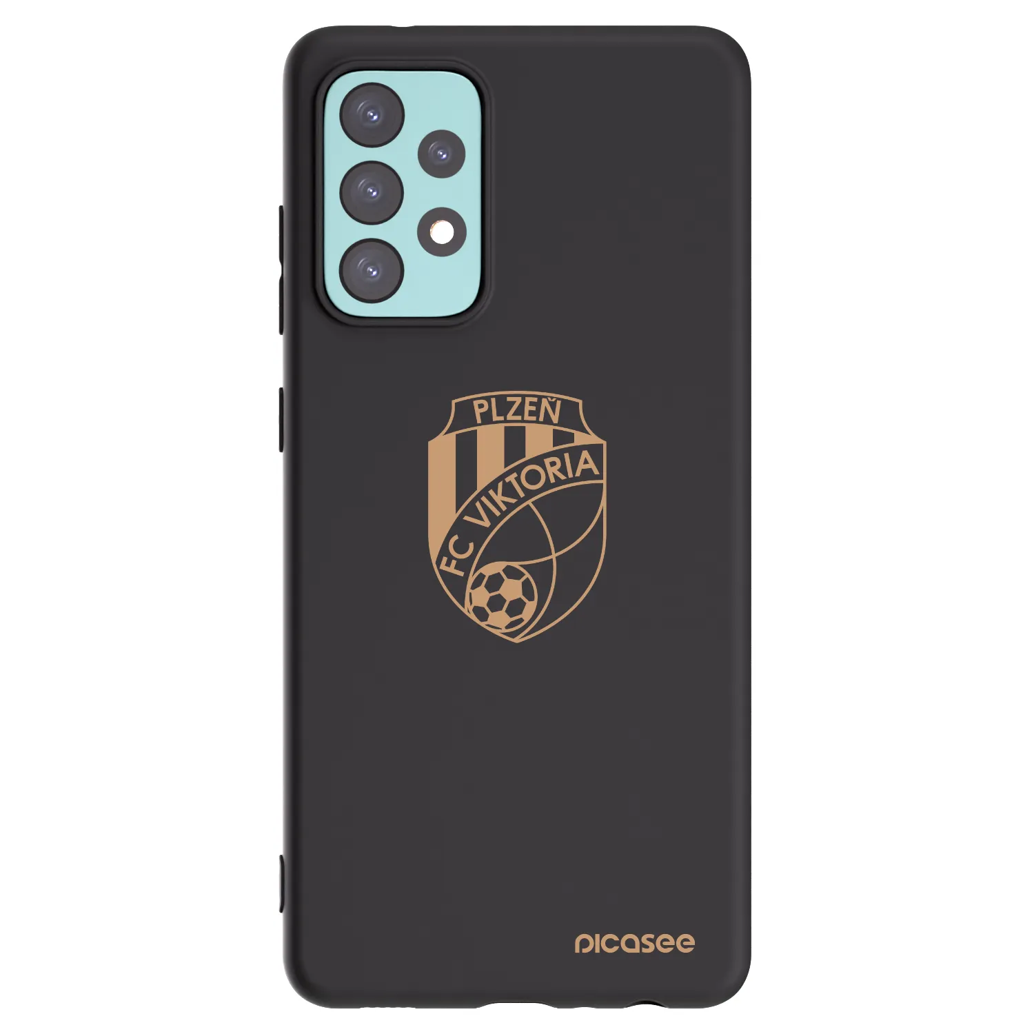 Picasee silikonový černý obal pro Samsung Galaxy A72 A725F - FC Viktoria Plzeň I