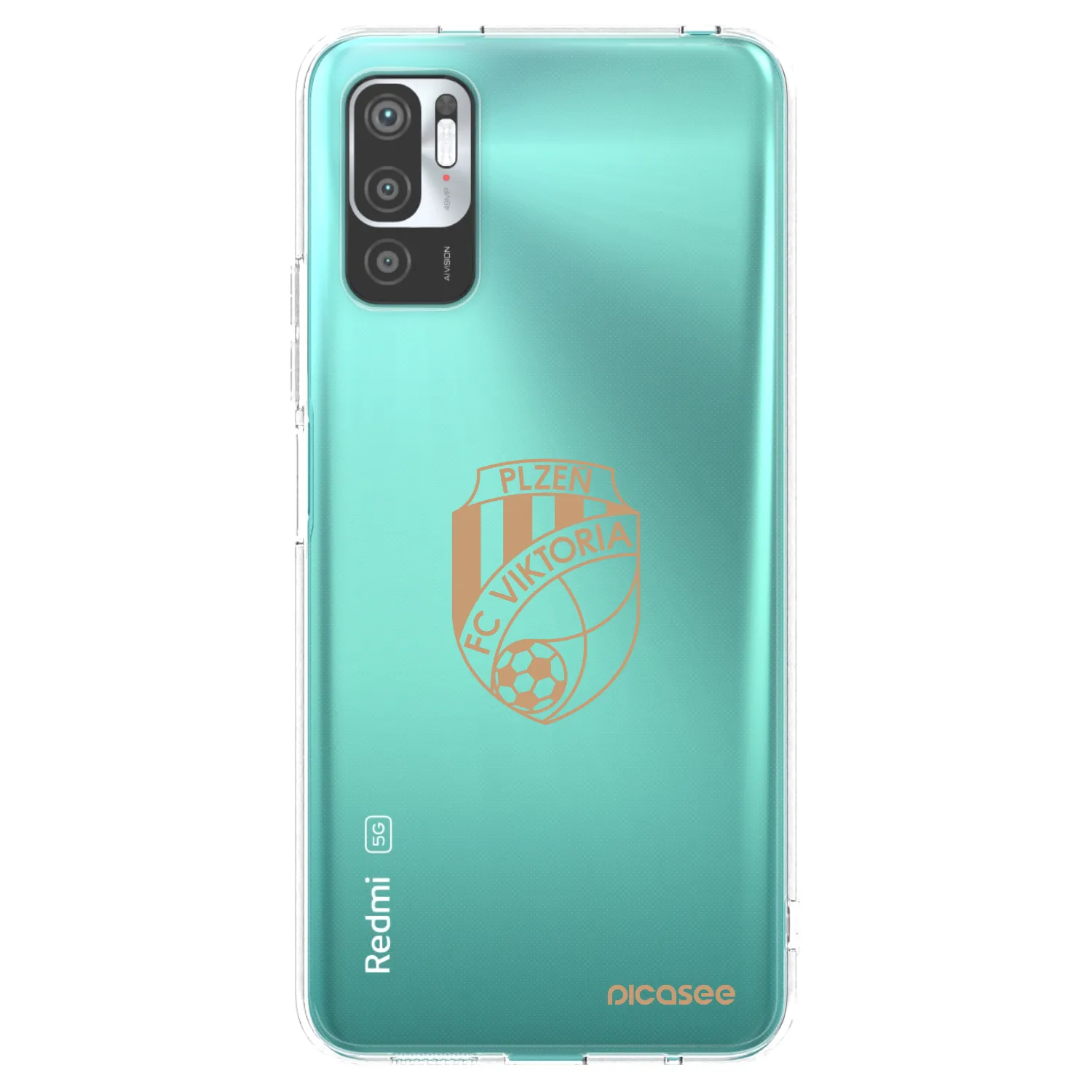 Picasee silikonový průhledný obal pro Xiaomi Redmi Note 10 5G - FC Viktoria Plzeň I