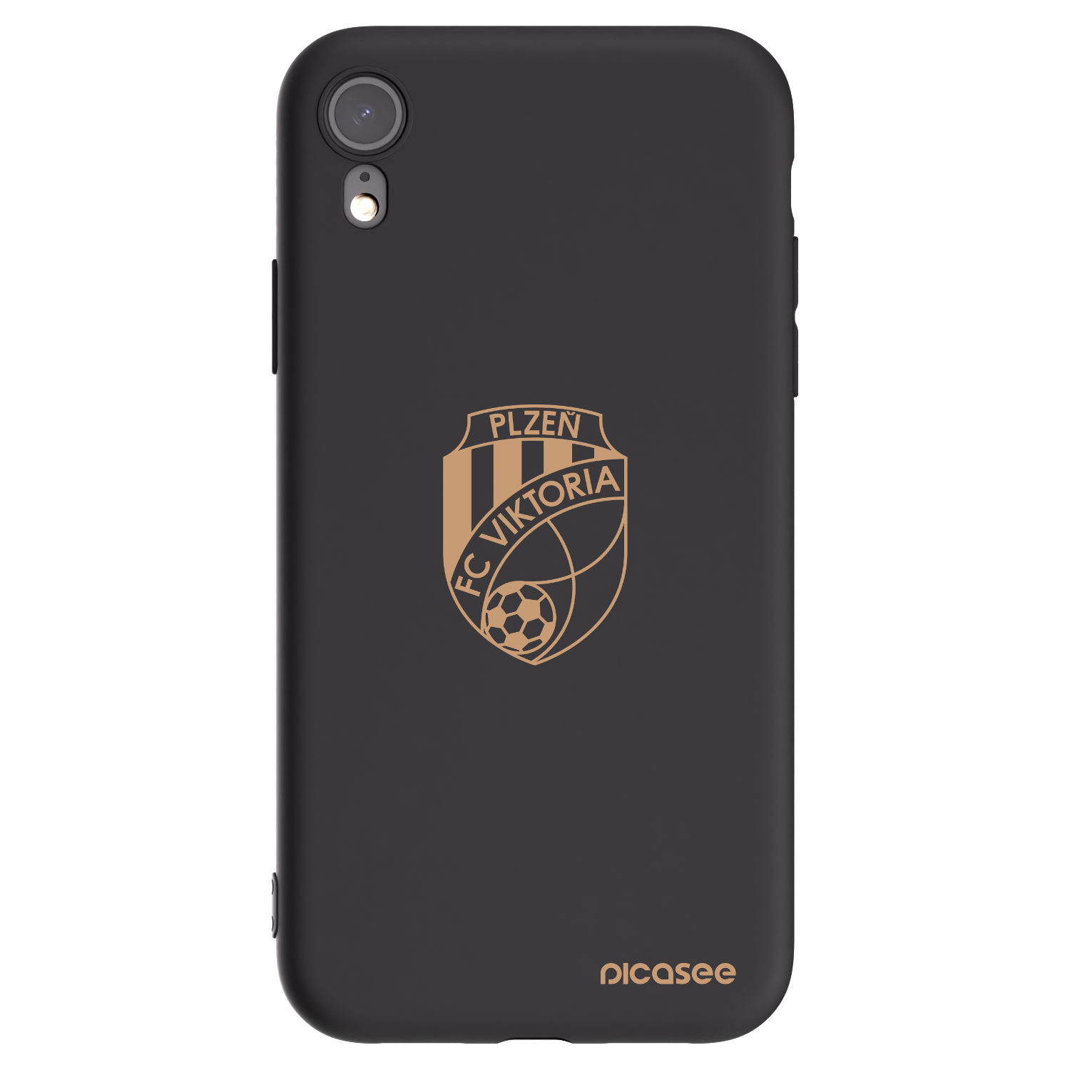 Picasee silikonový černý obal pro Apple iPhone XR - FC Viktoria Plzeň I