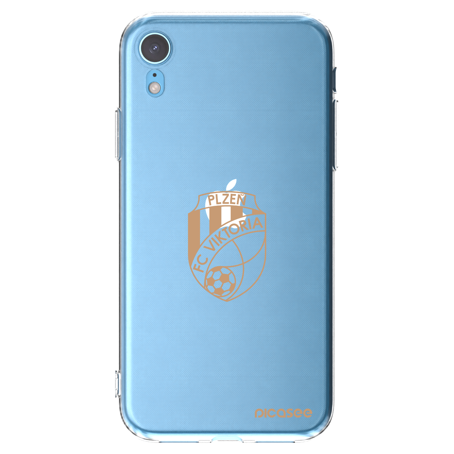 Picasee silikonový průhledný obal pro Apple iPhone XR - FC Viktoria Plzeň I