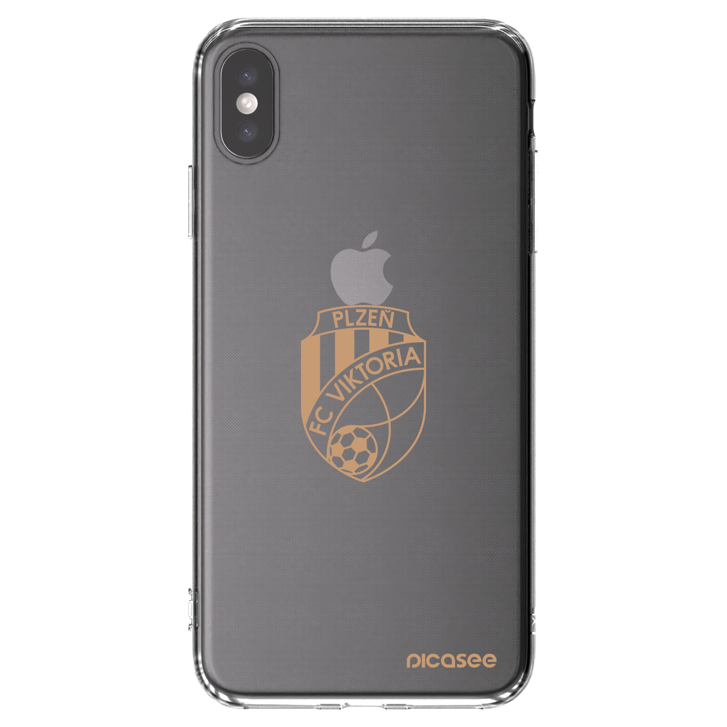 Picasee silikonový průhledný obal pro Apple iPhone XS Max - FC Viktoria Plzeň I