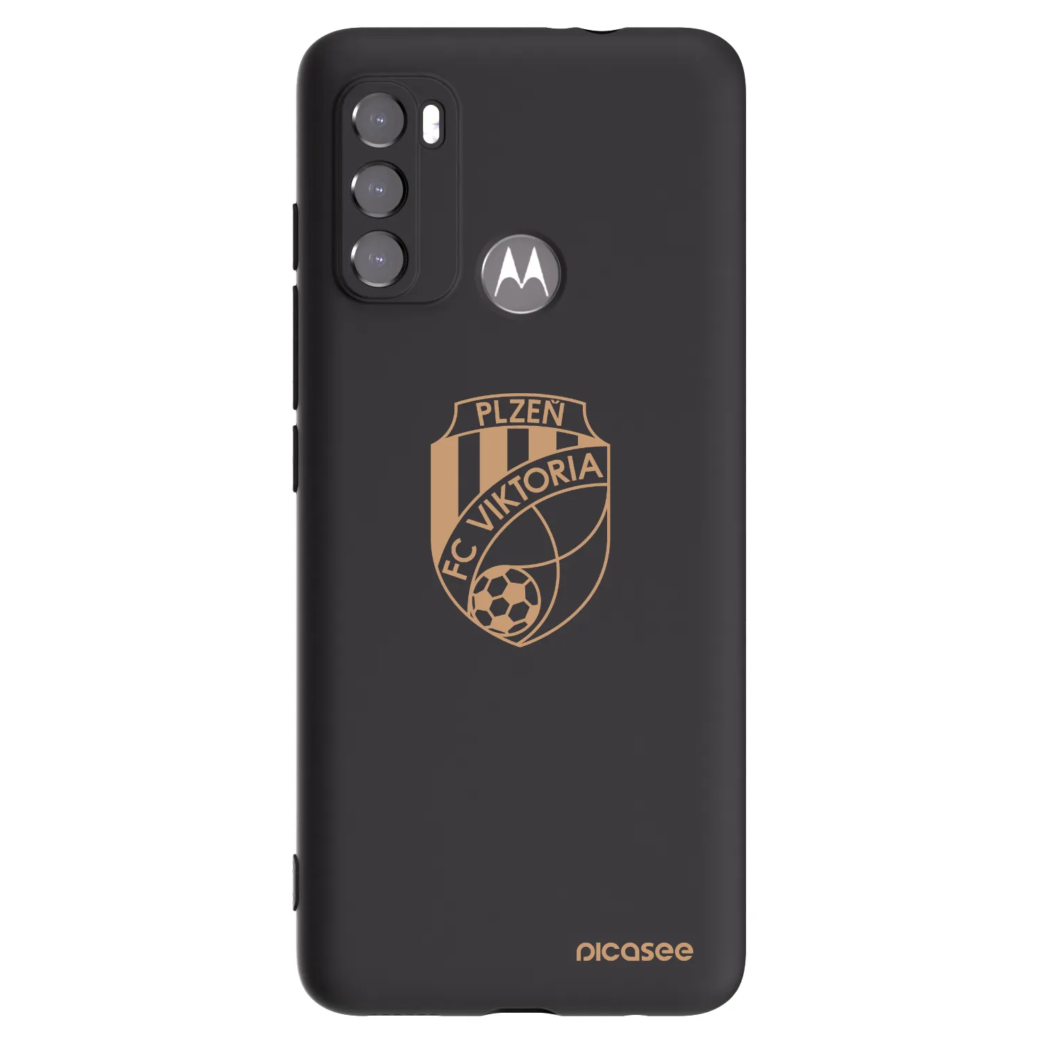 Picasee silikonový černý obal pro Motorola Moto G60 - FC Viktoria Plzeň I