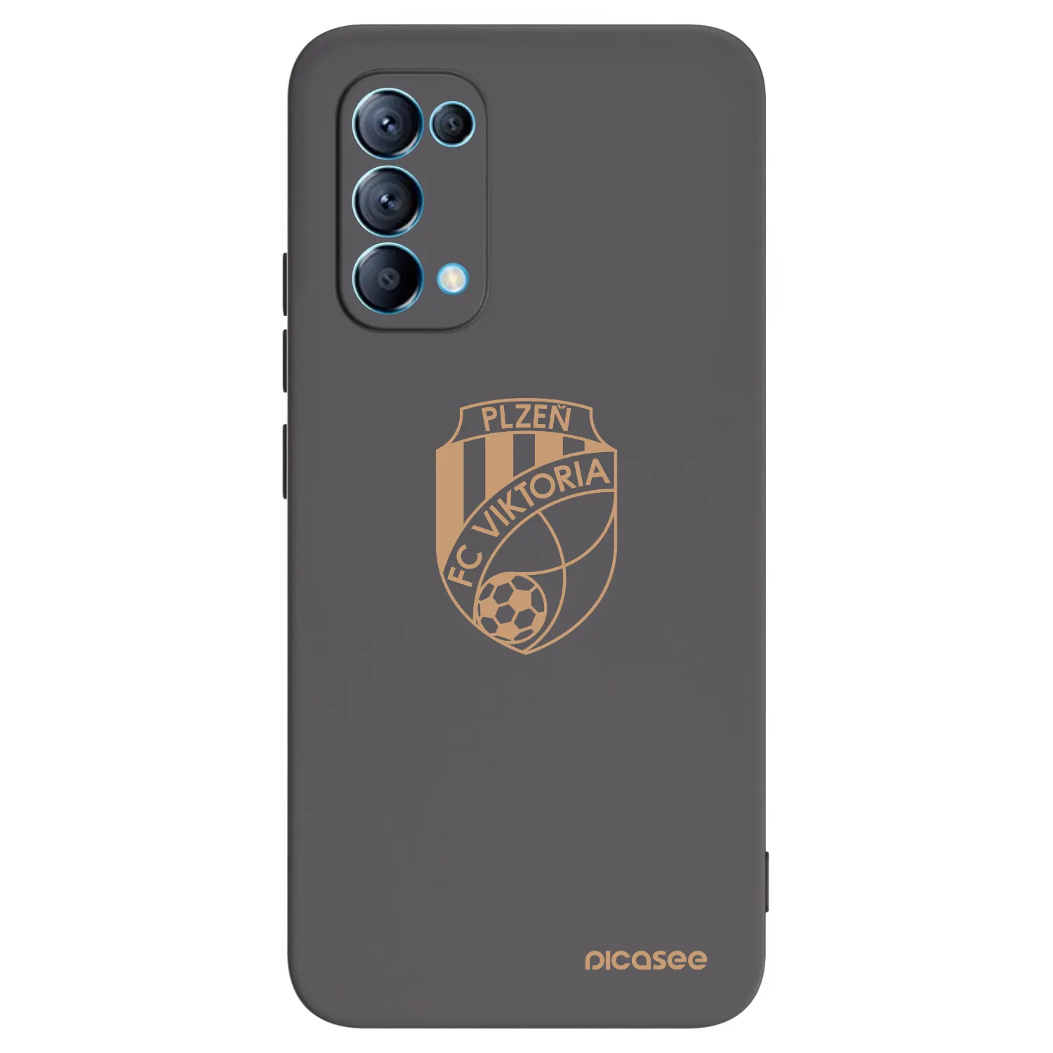 Picasee silikonový černý obal pro OPPO Reno 5 5G - FC Viktoria Plzeň I