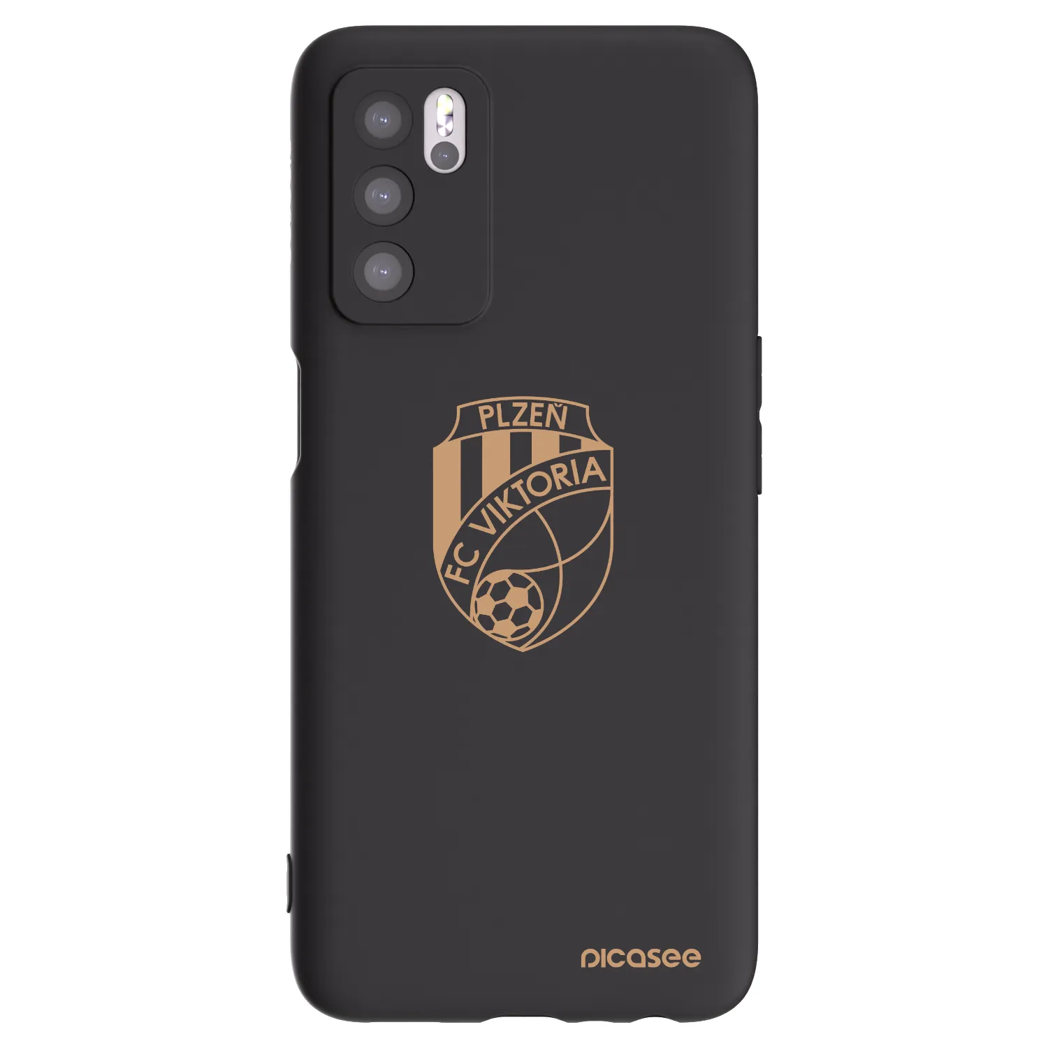 Picasee silikonový černý obal pro OPPO A16s - FC Viktoria Plzeň I
