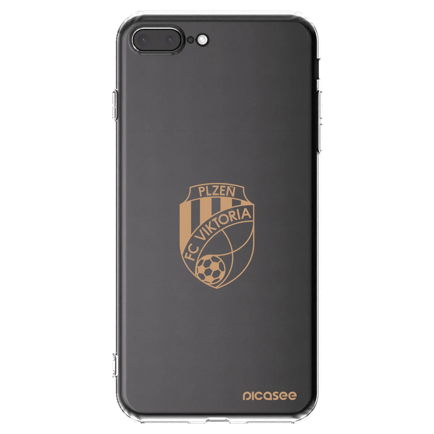 Picasee silikonový průhledný obal pro Apple iPhone 8 Plus - FC Viktoria Plzeň I