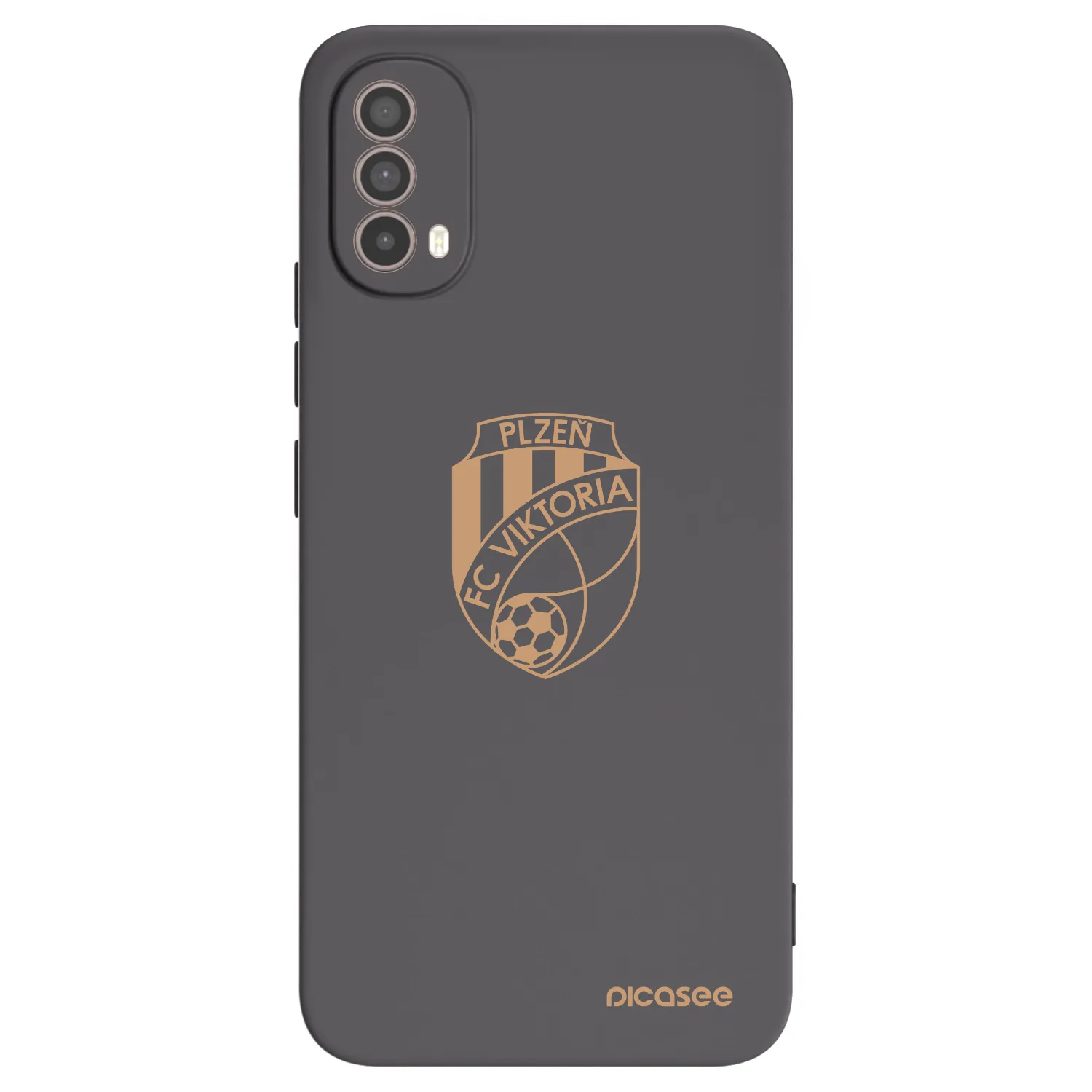 Picasee silikonový černý obal pro Motorola Moto E40 - FC Viktoria Plzeň I