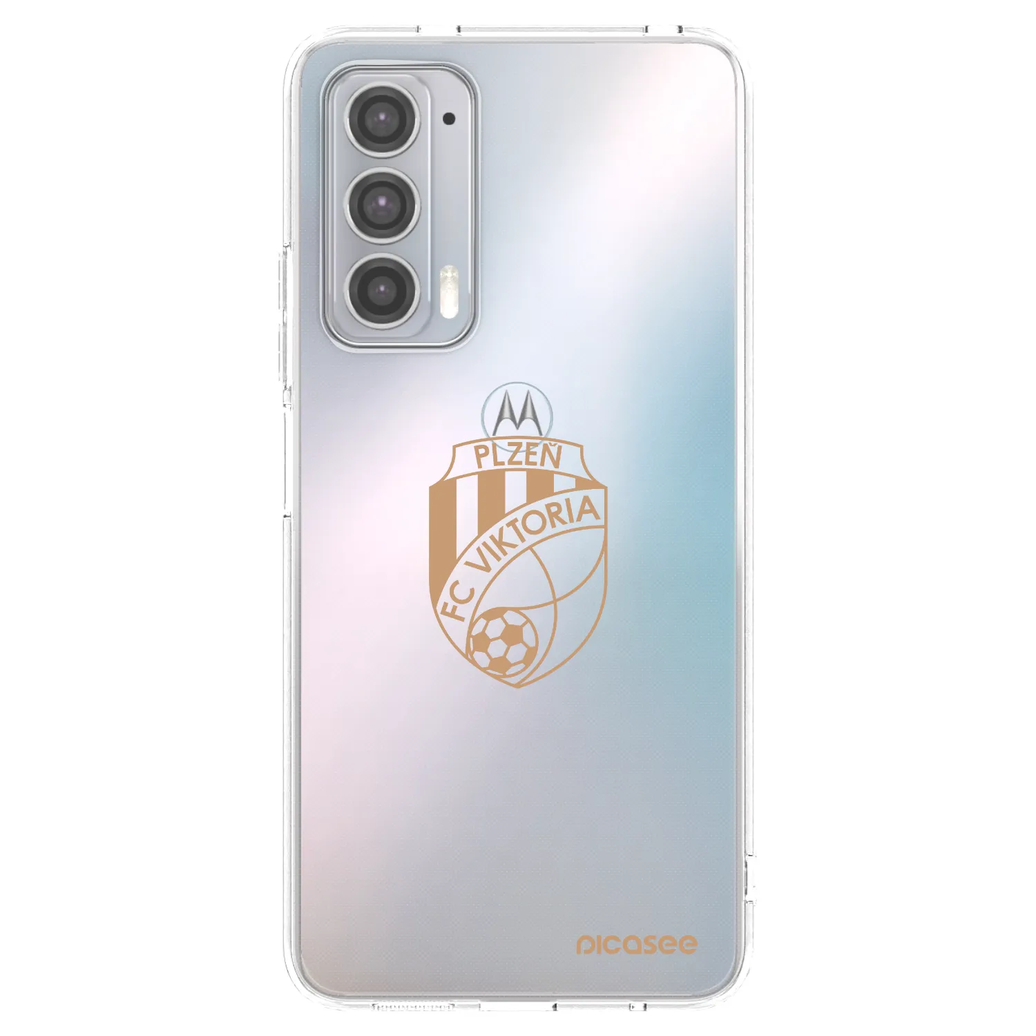 Picasee silikonový průhledný obal pro Motorola Edge 20 - FC Viktoria Plzeň I