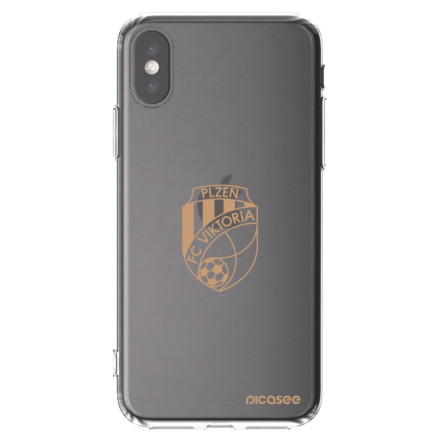 Picasee silikonový průhledný obal pro Apple iPhone X/XS - FC Viktoria Plzeň I