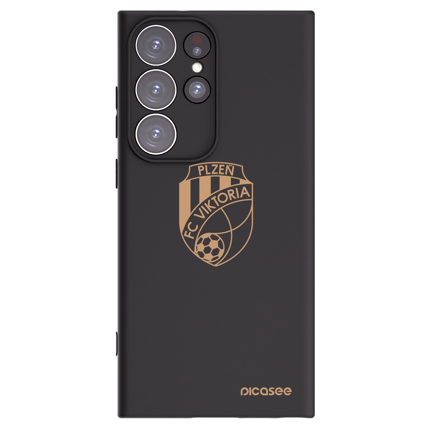 Picasee silikonový černý obal pro Samsung Galaxy S23 Ultra 5G - FC Viktoria Plzeň I