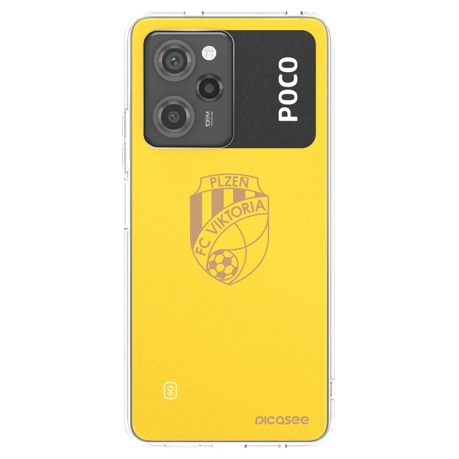 Picasee silikonový černý obal pro Xiaomi Poco X5 Pro - FC Viktoria Plzeň I