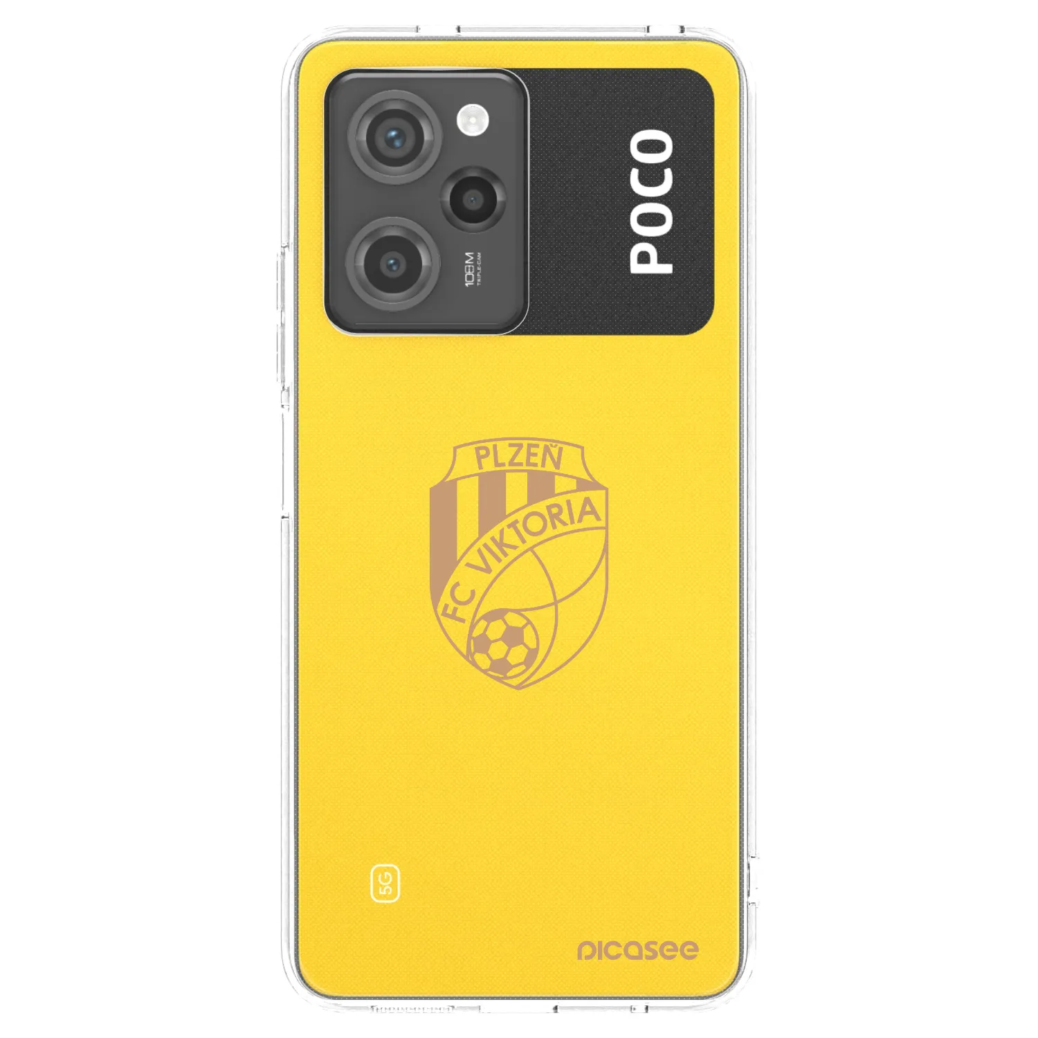 Picasee silikonový průhledný obal pro Xiaomi Poco X5 Pro - FC Viktoria Plzeň I