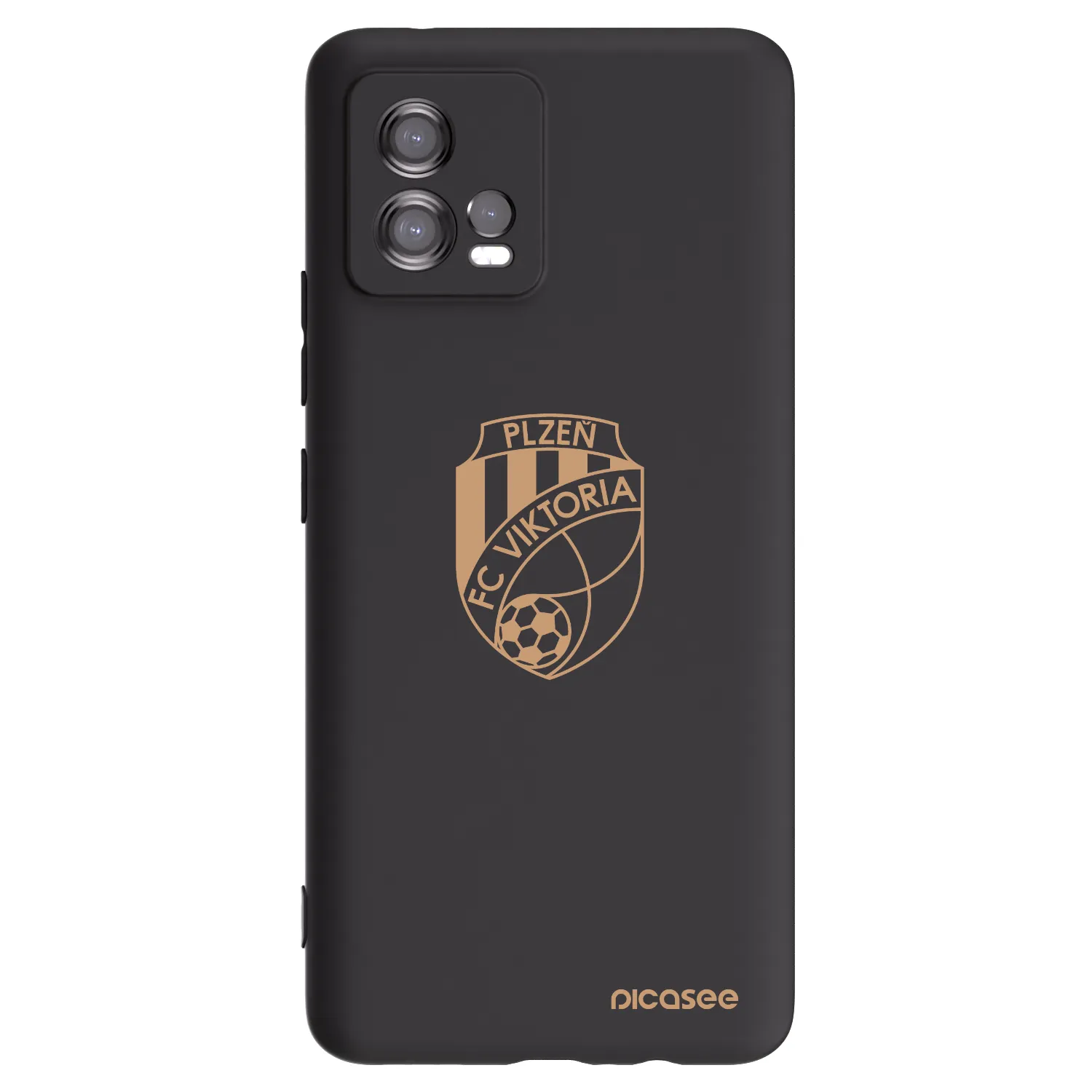 Picasee silikonový černý obal pro Motorola Moto G72 - FC Viktoria Plzeň I