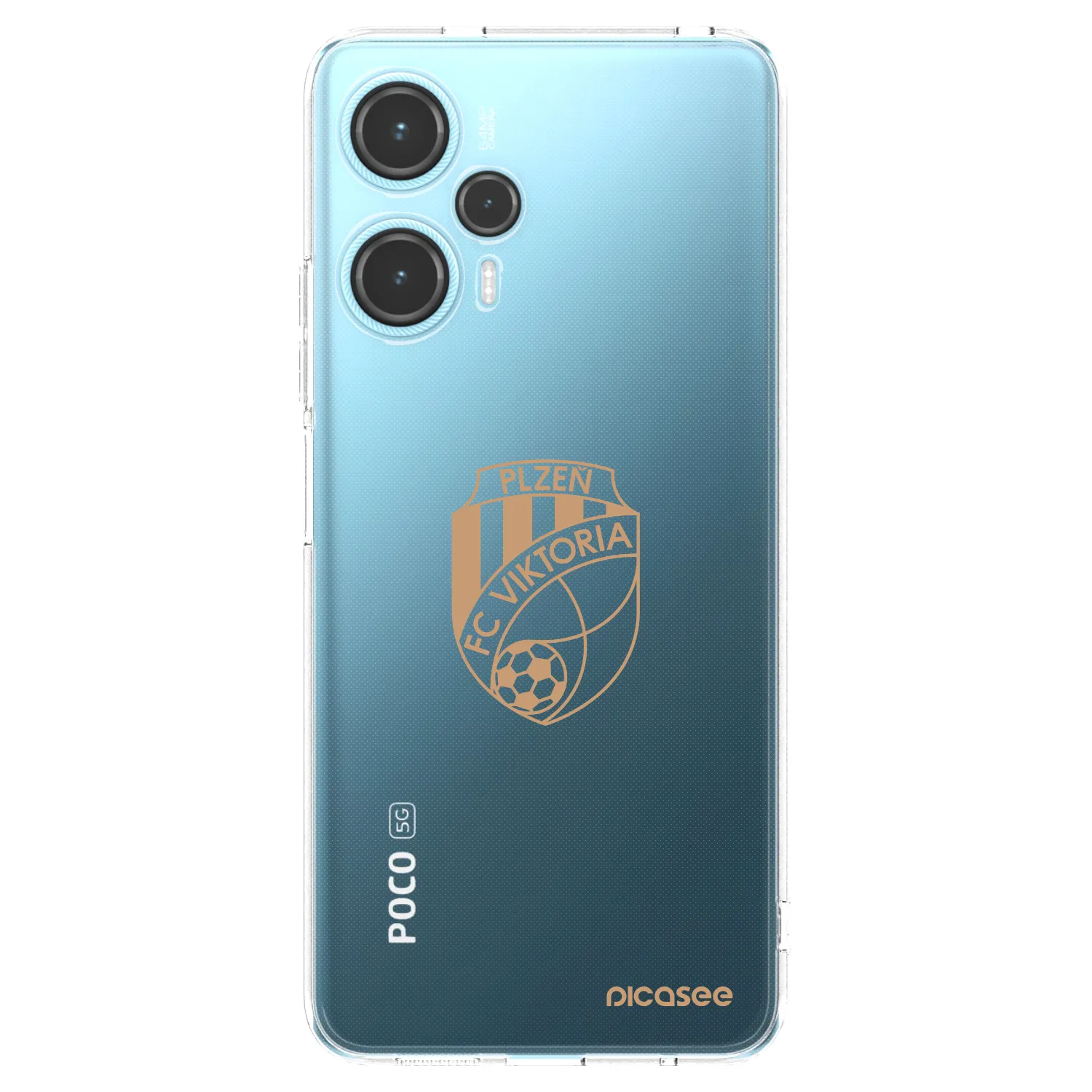 Picasee silikonový průhledný obal pro Xiaomi Poco F5 - FC Viktoria Plzeň I