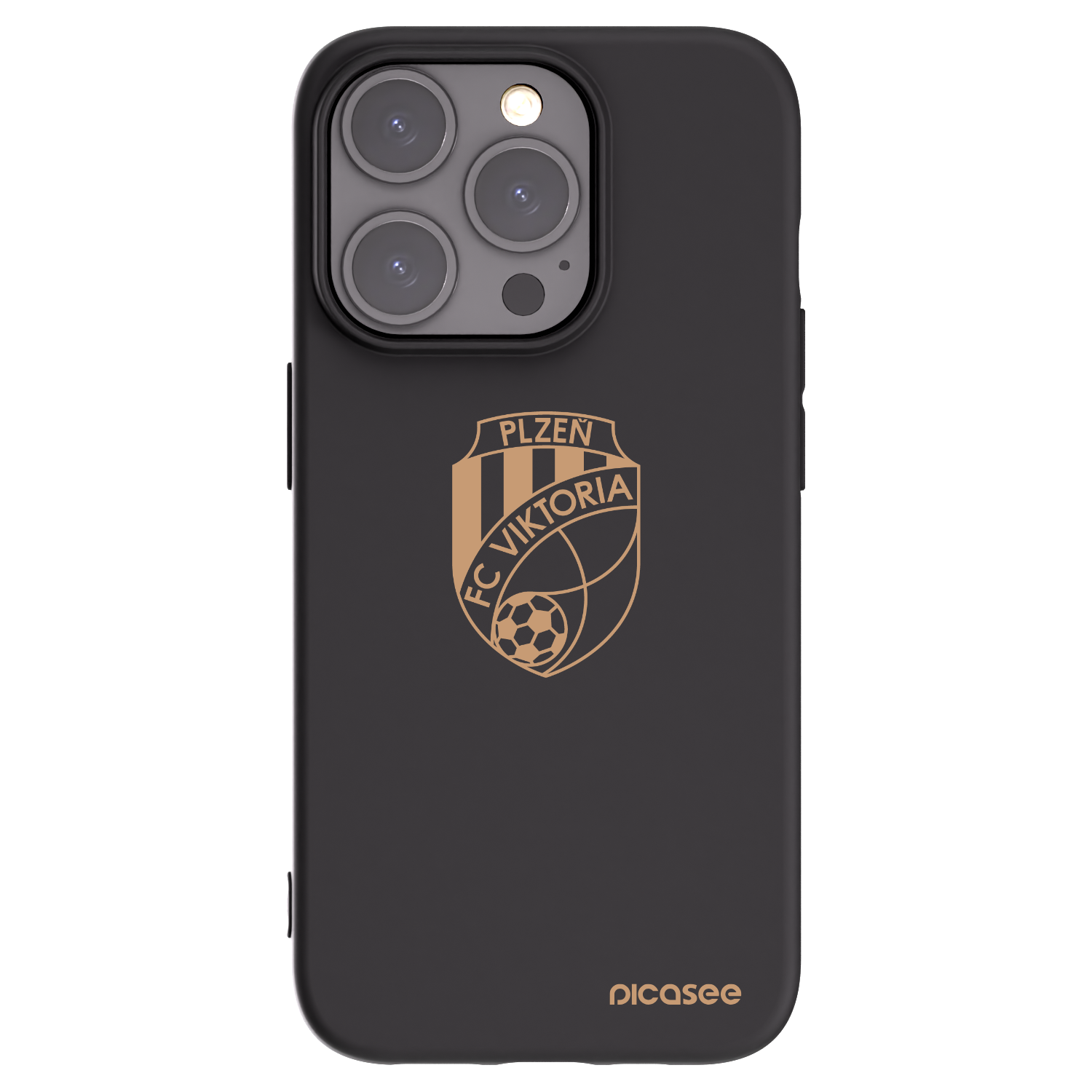 Picasee silikonový černý obal pro Apple iPhone 15 Pro - FC Viktoria Plzeň I