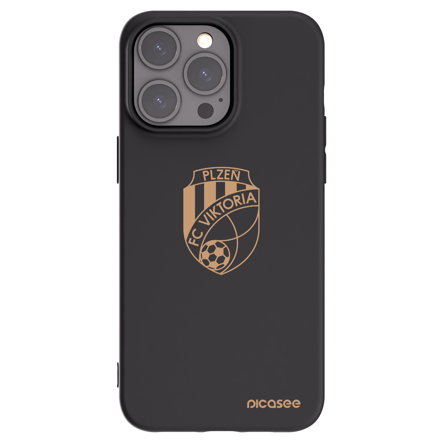 Picasee silikonový černý obal pro Apple iPhone 15 Pro Max - FC Viktoria Plzeň I