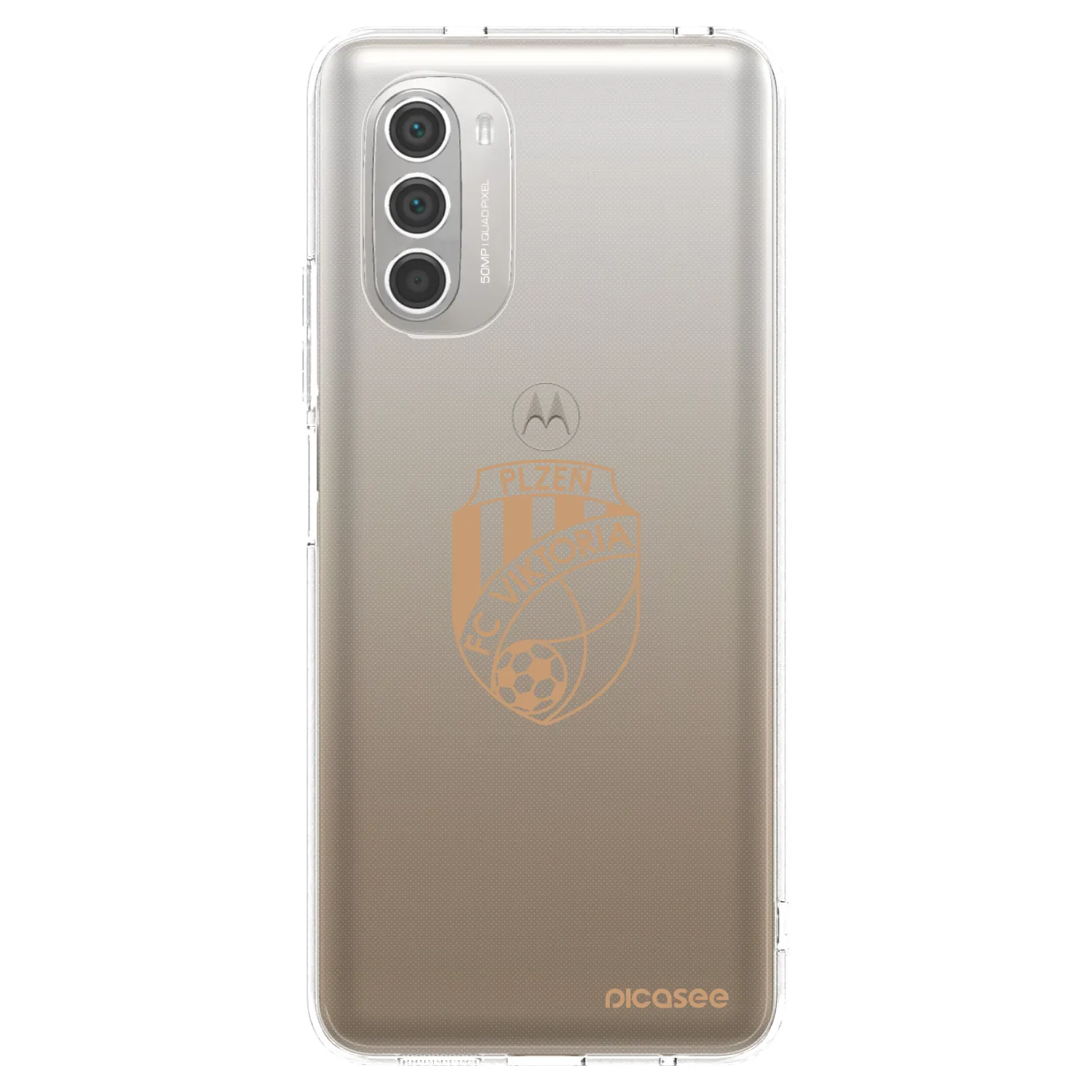 Picasee silikonový průhledný obal pro Motorola Moto G51 - FC Viktoria Plzeň I