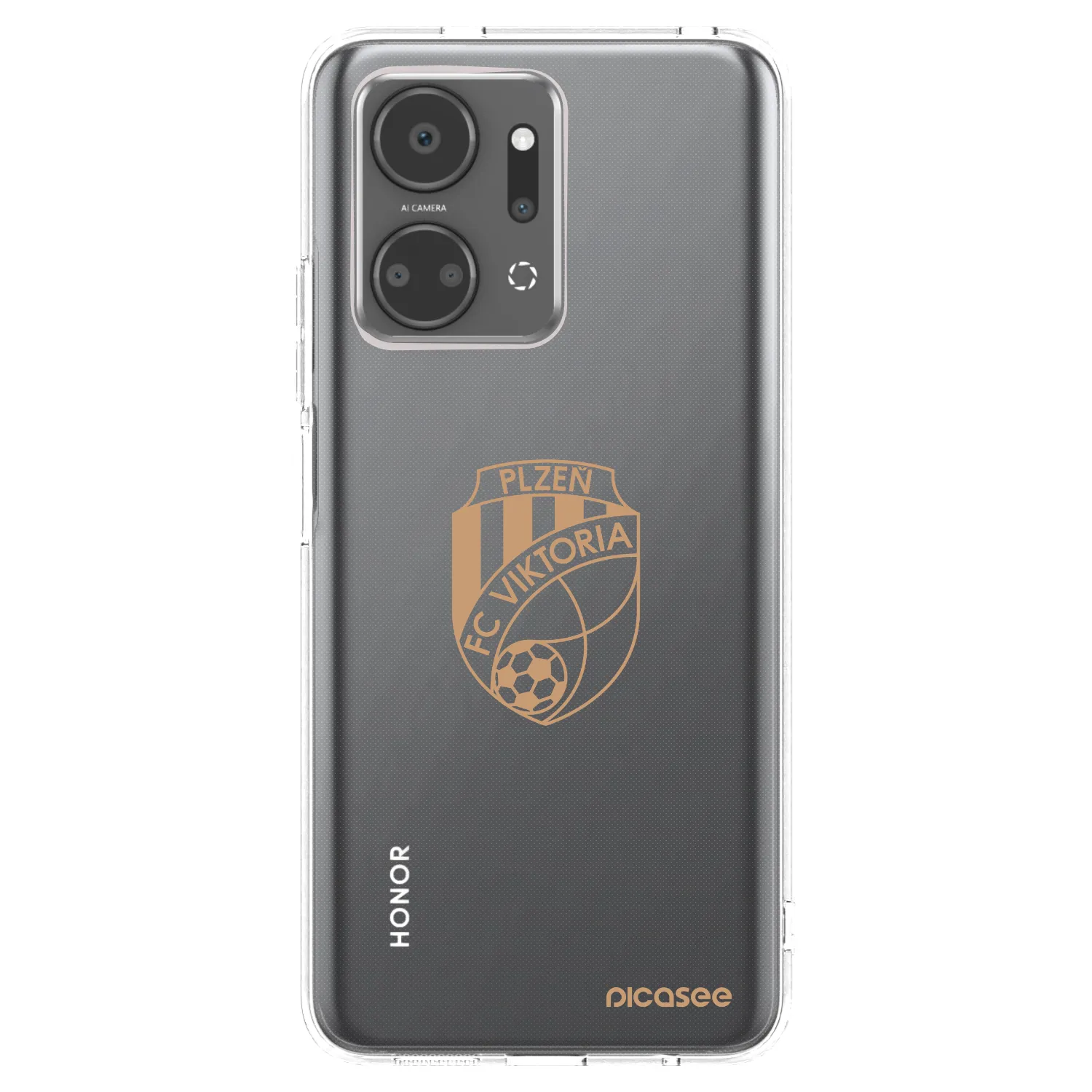 Picasee silikonový průhledný obal pro Honor X7a - FC Viktoria Plzeň I