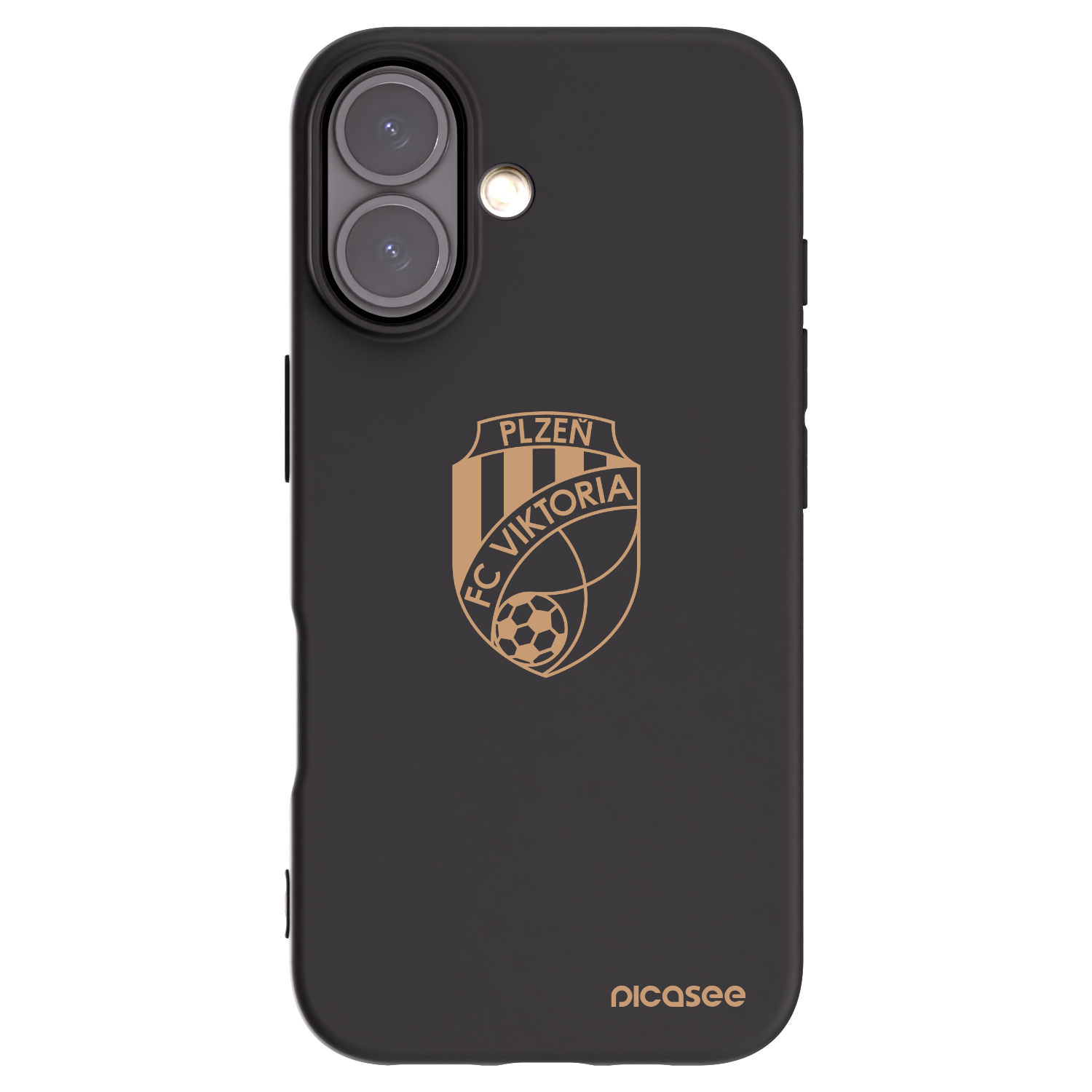 Picasee silikonový černý obal pro Apple iPhone 16 - FC Viktoria Plzeň I