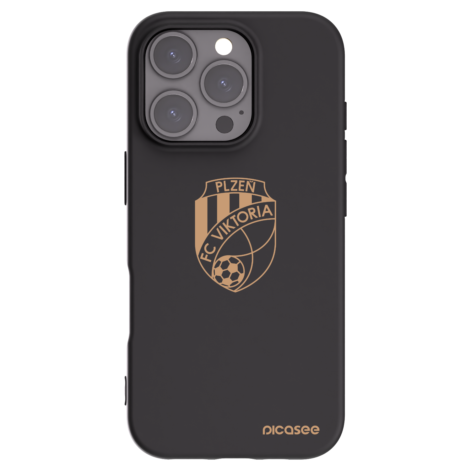 Picasee silikonový černý obal pro Apple iPhone 16 Pro - FC Viktoria Plzeň I
