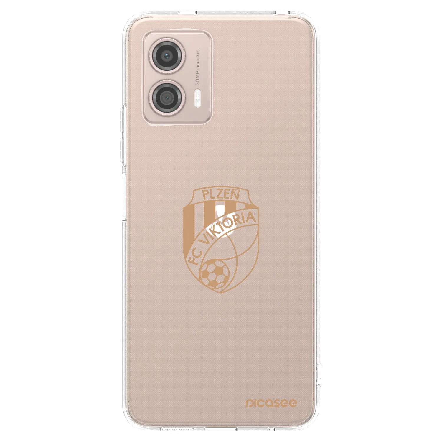 Picasee silikonový průhledný obal pro Motorola Moto G53 5G - FC Viktoria Plzeň I