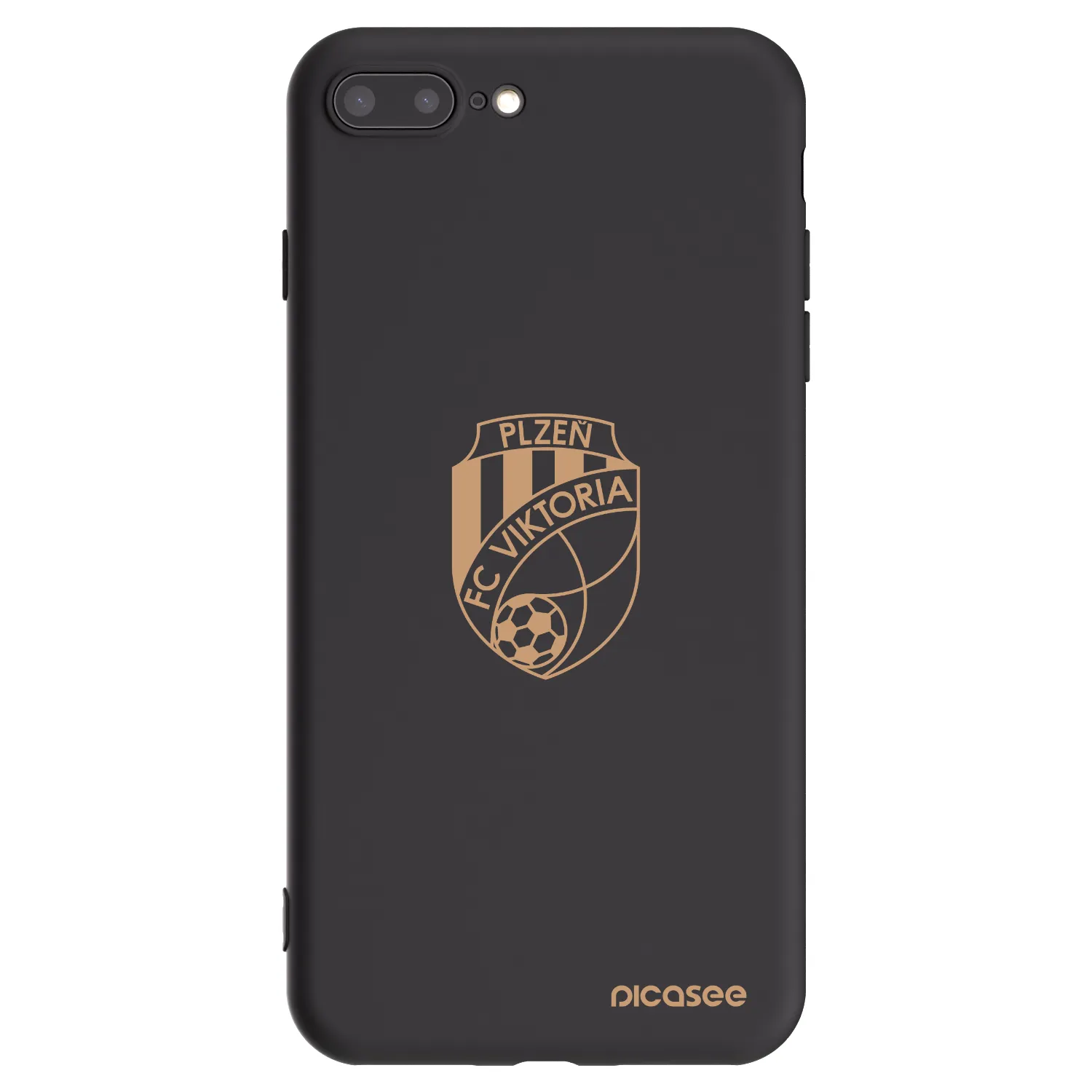 Picasee silikonový černý obal pro Apple iPhone 8 Plus - FC Viktoria Plzeň I